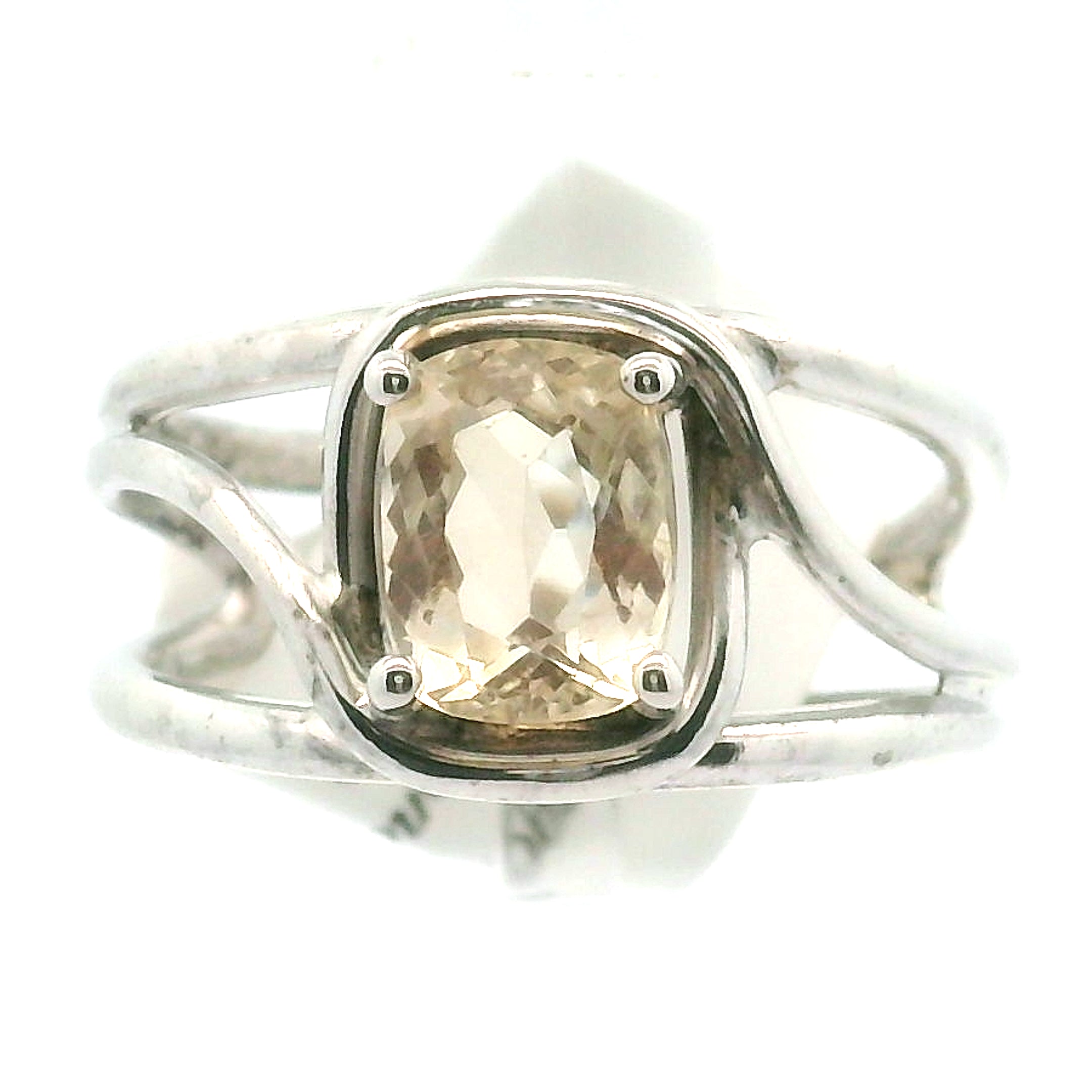 Oregon Sunstone Midi Cuff Ring .925 Silver for Confidence and Strength