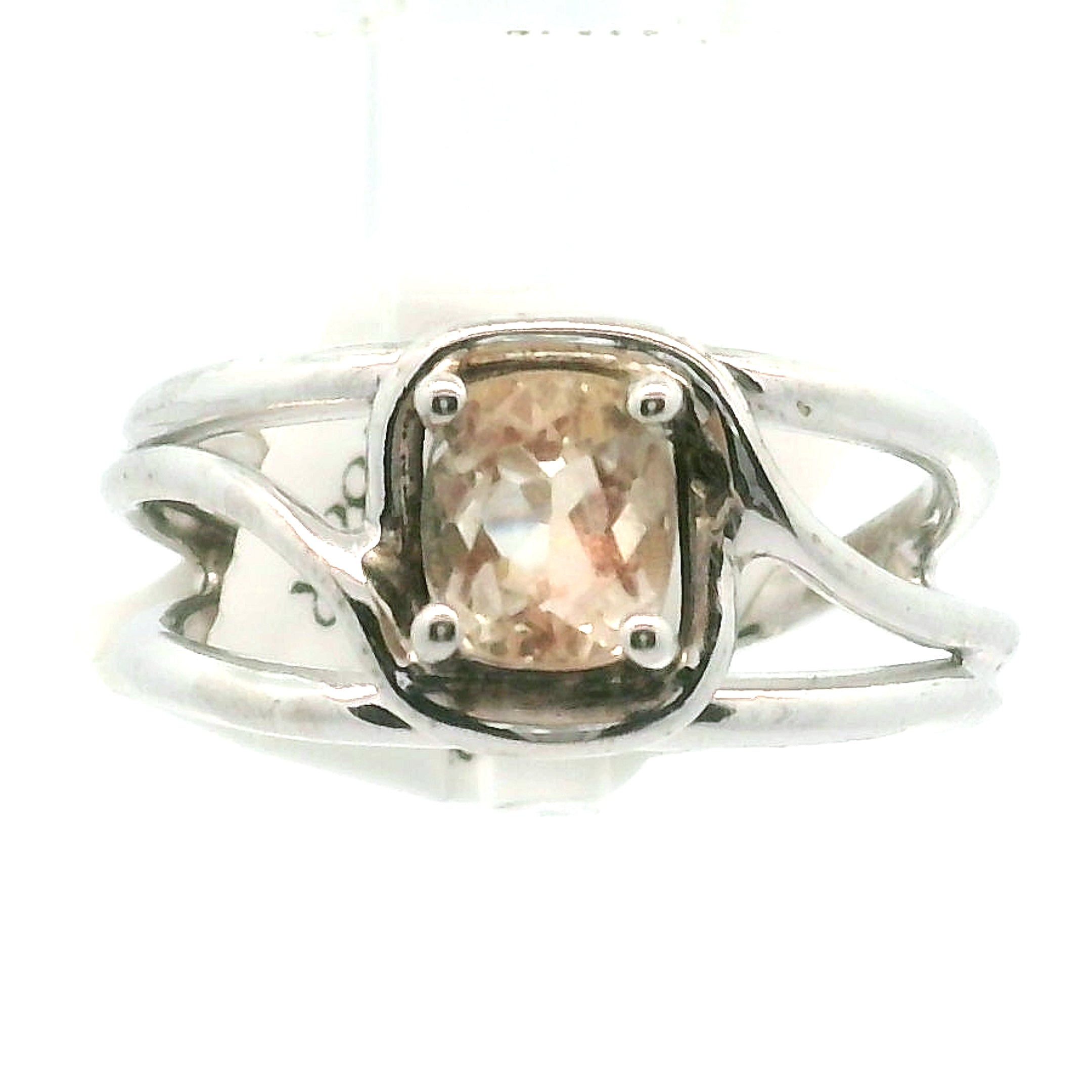 Oregon Sunstone Midi Cuff Ring .925 Silver for Confidence and Strength