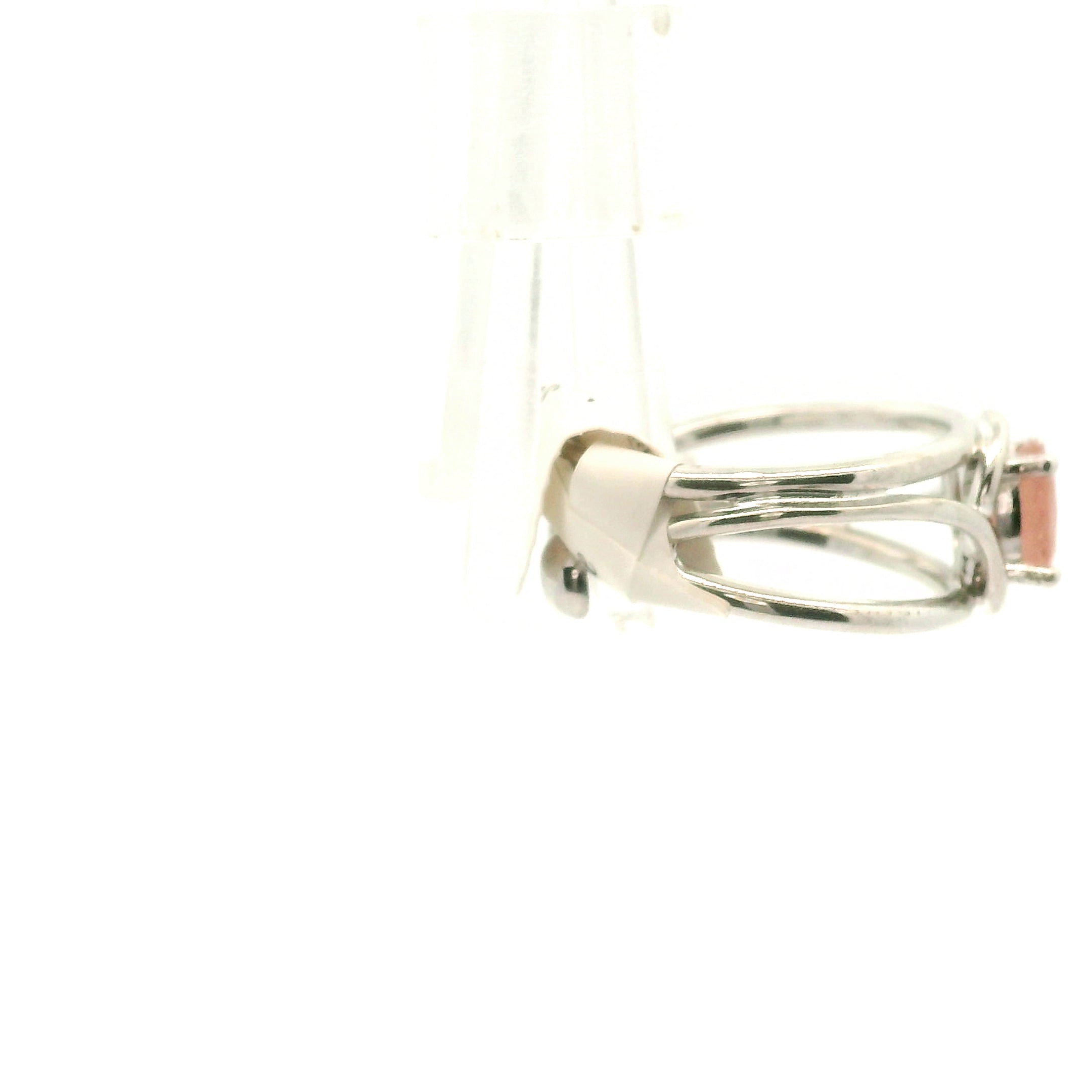 Rhodochrosite Midi Cuff Ring .925 Silver for Joy and Healing