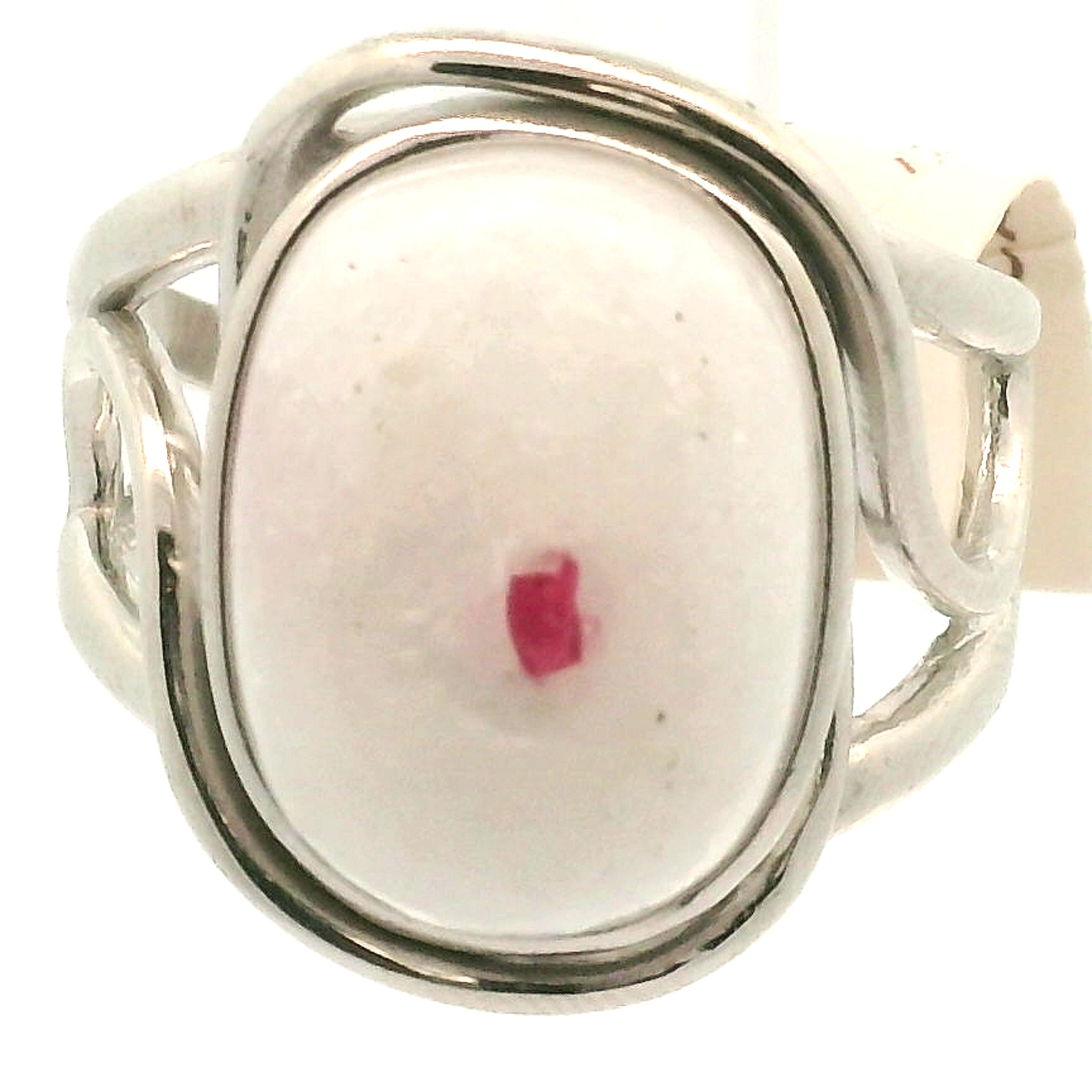 Pink Spinel on Matrix Cuff Ring .925 Silver for Emotional Healing, Love, Loyalty & Motivation