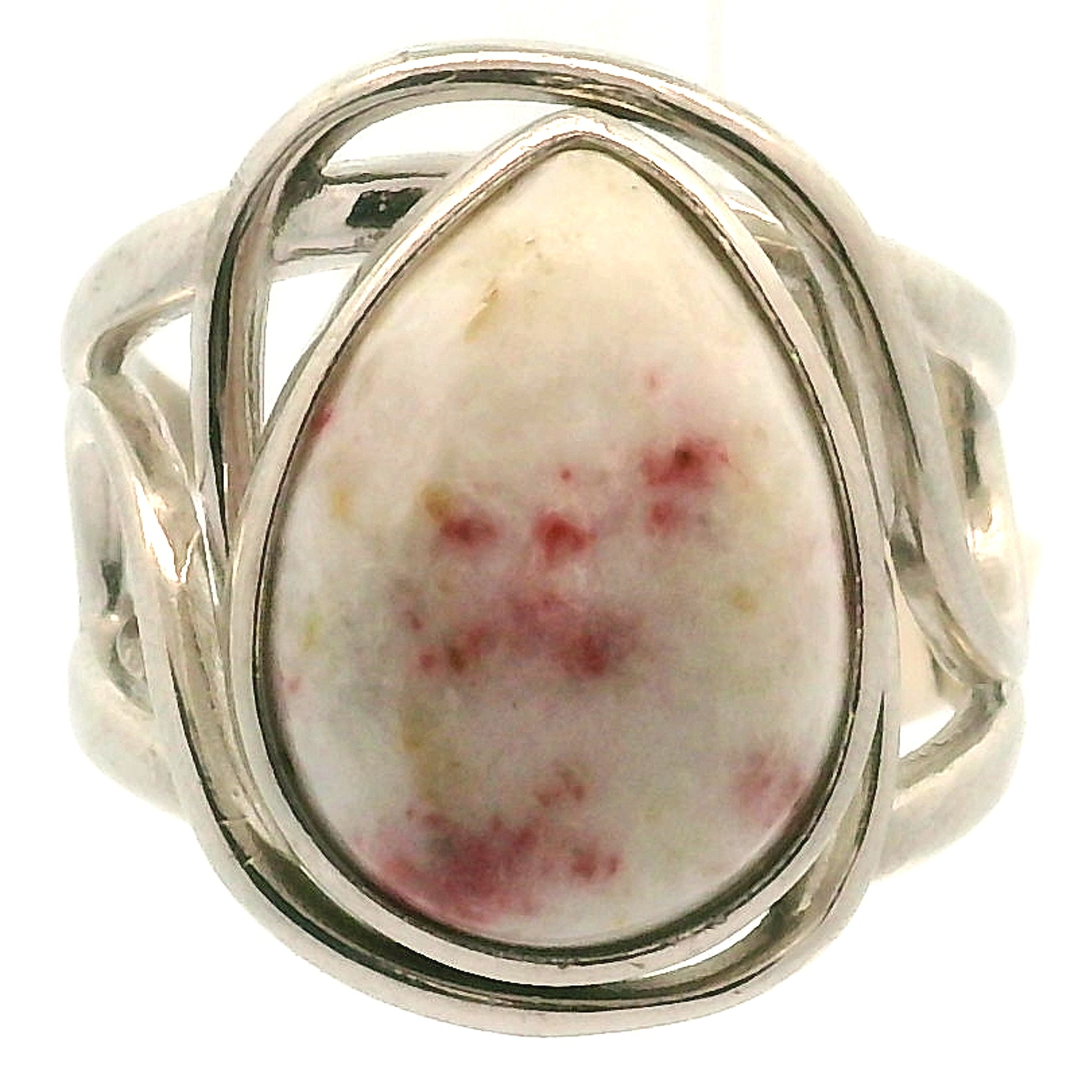 Cinnabar Finger Cuff Adjustable Ring .925 Sterling Silver for Creativity, Empowerment and Transformation