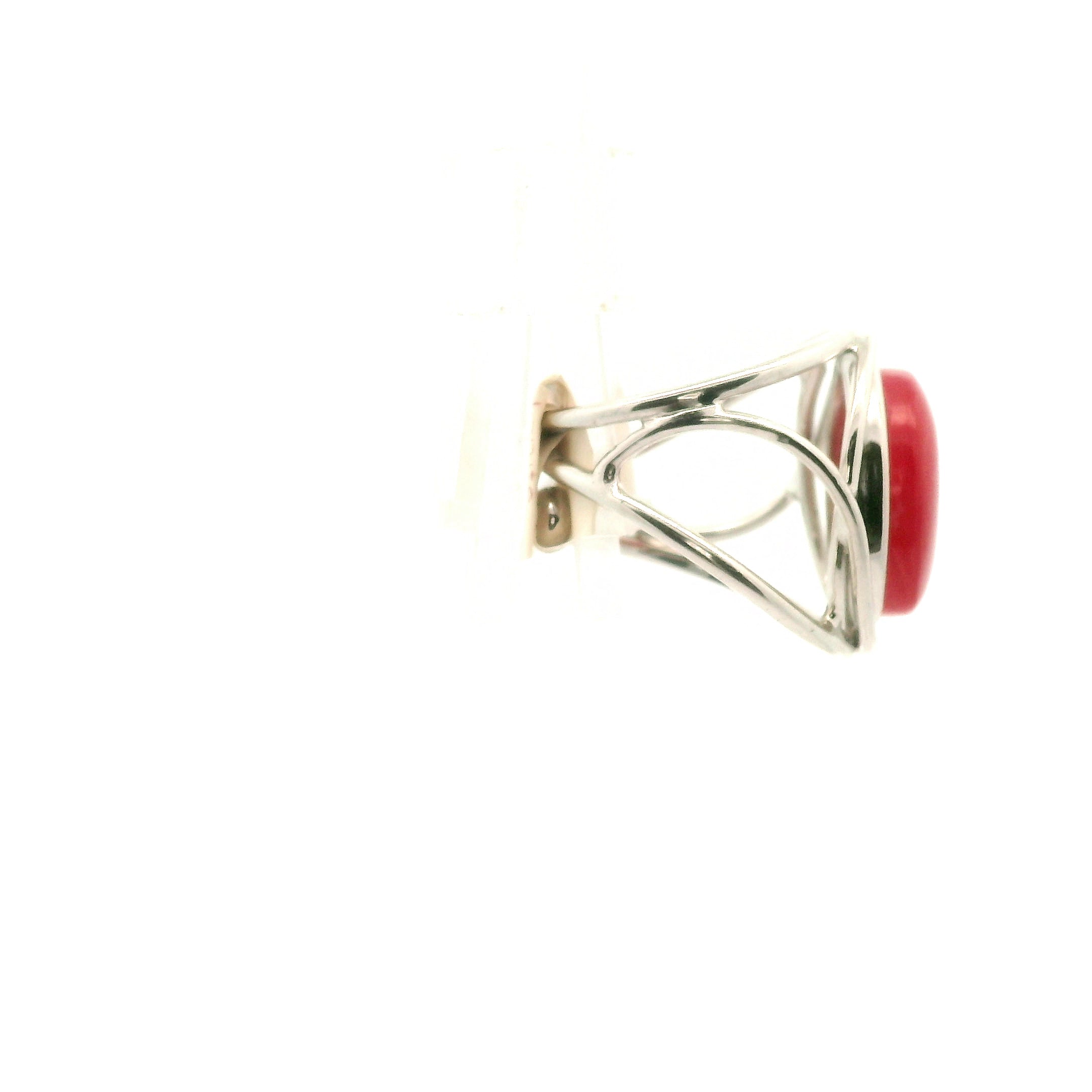 Gel Rhodonite Cuff Ring .925 Sterling Silver for Attracting Love, Harmonizing Relationships and Knowing your Worth