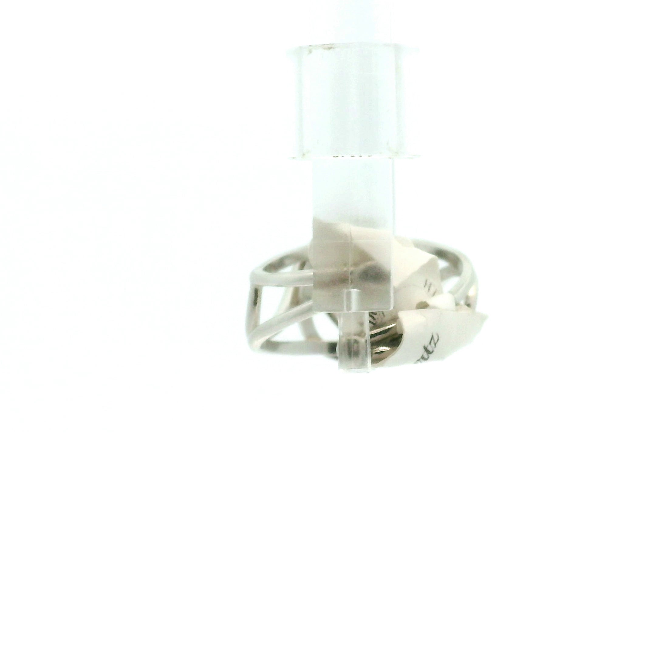 Rose Quartz Heart Adjustable Ring .925 Silver for Compassion, Love and Healing