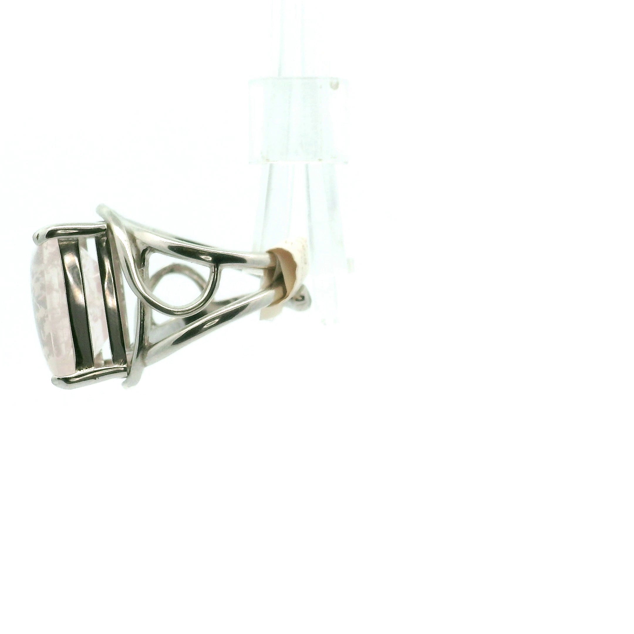 Rose Quartz & Lodalite Finger Bracelet .925 Silver for Compassion and Self Love