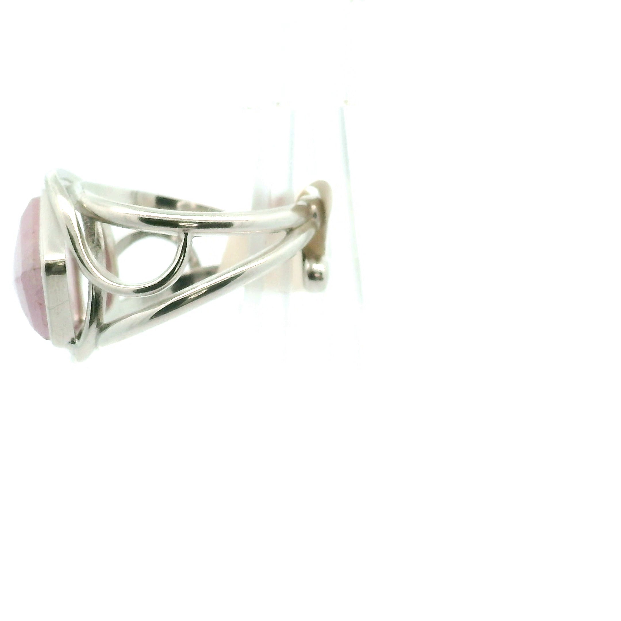 Pink Sapphire Finger Cuff Adjustable Ring .925 Silver