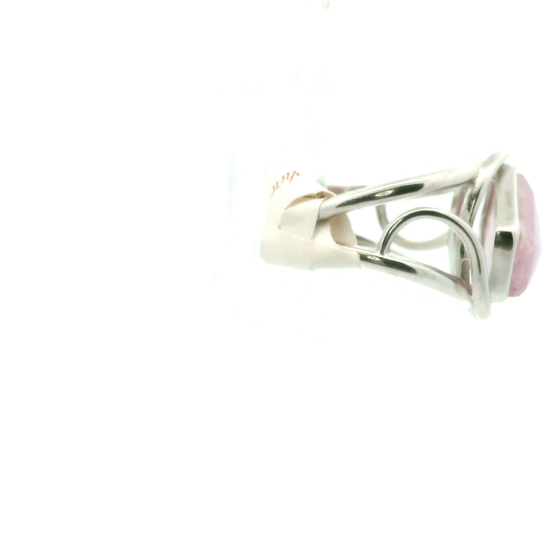 Pink Sapphire Finger Cuff Adjustable Ring .925 Silver