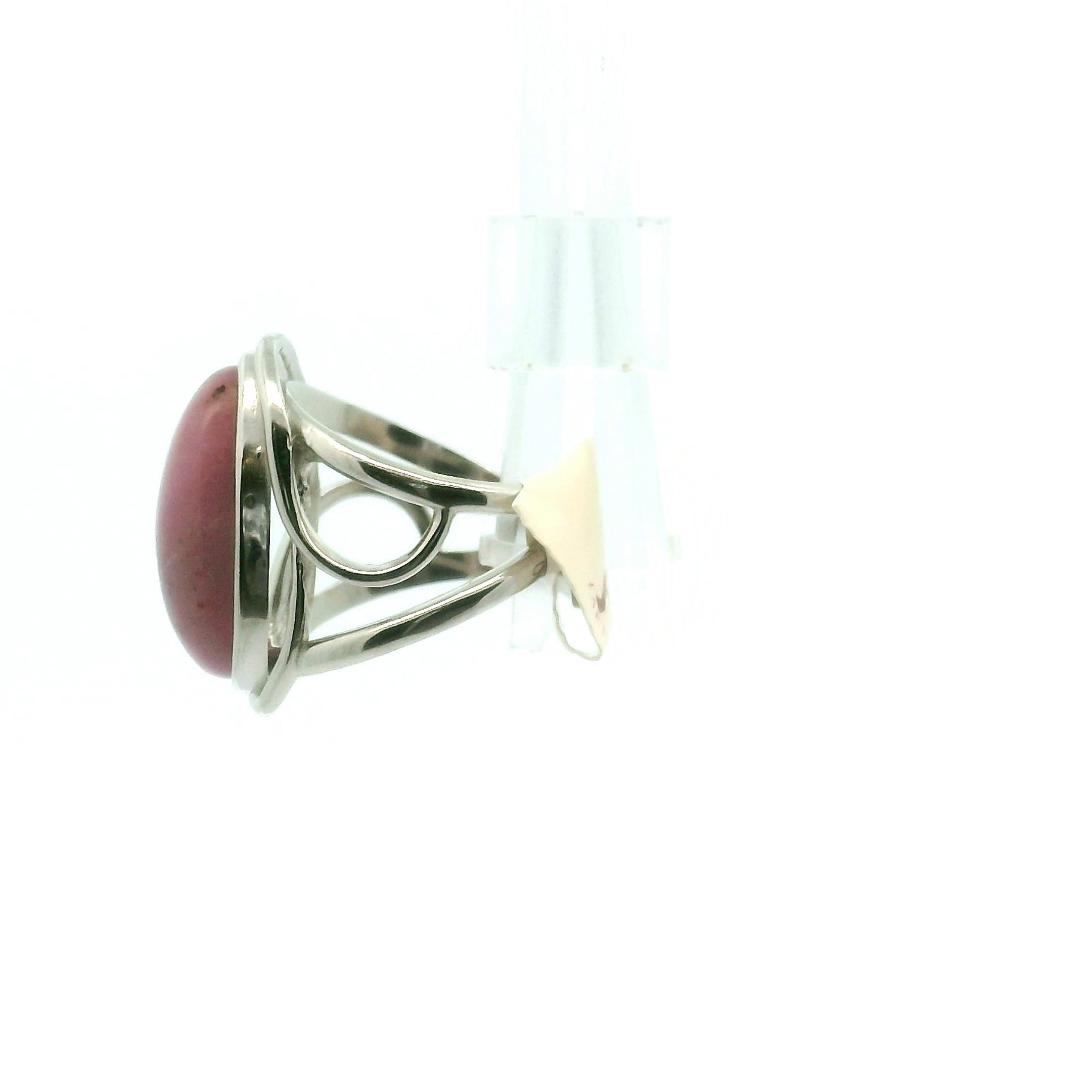 Pink Petalite Cuff Ring 925 Silver for Joy, Love and Empowerment