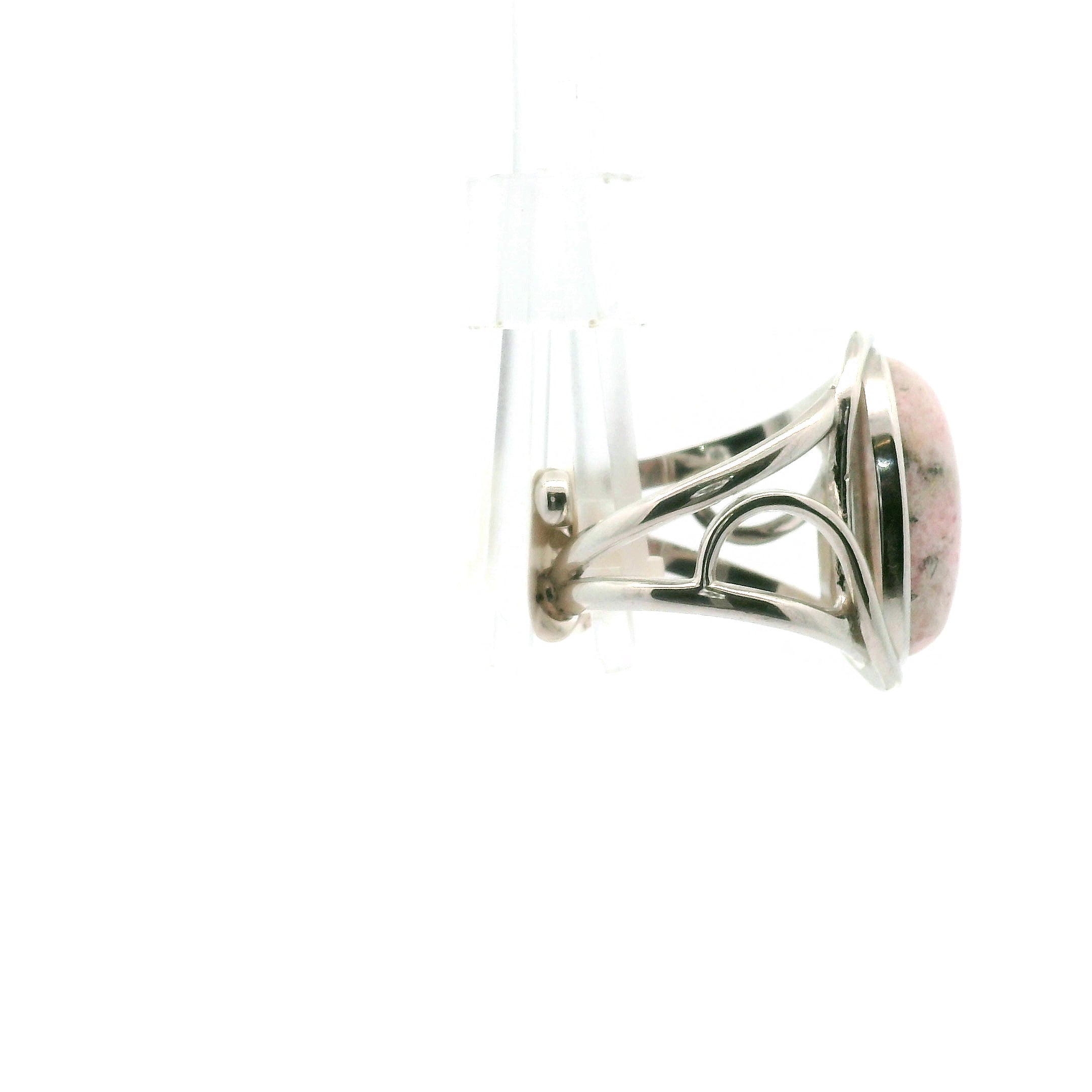 Tugtupite Cuff Ring 925 Silver for Joy, Love and Empowerment