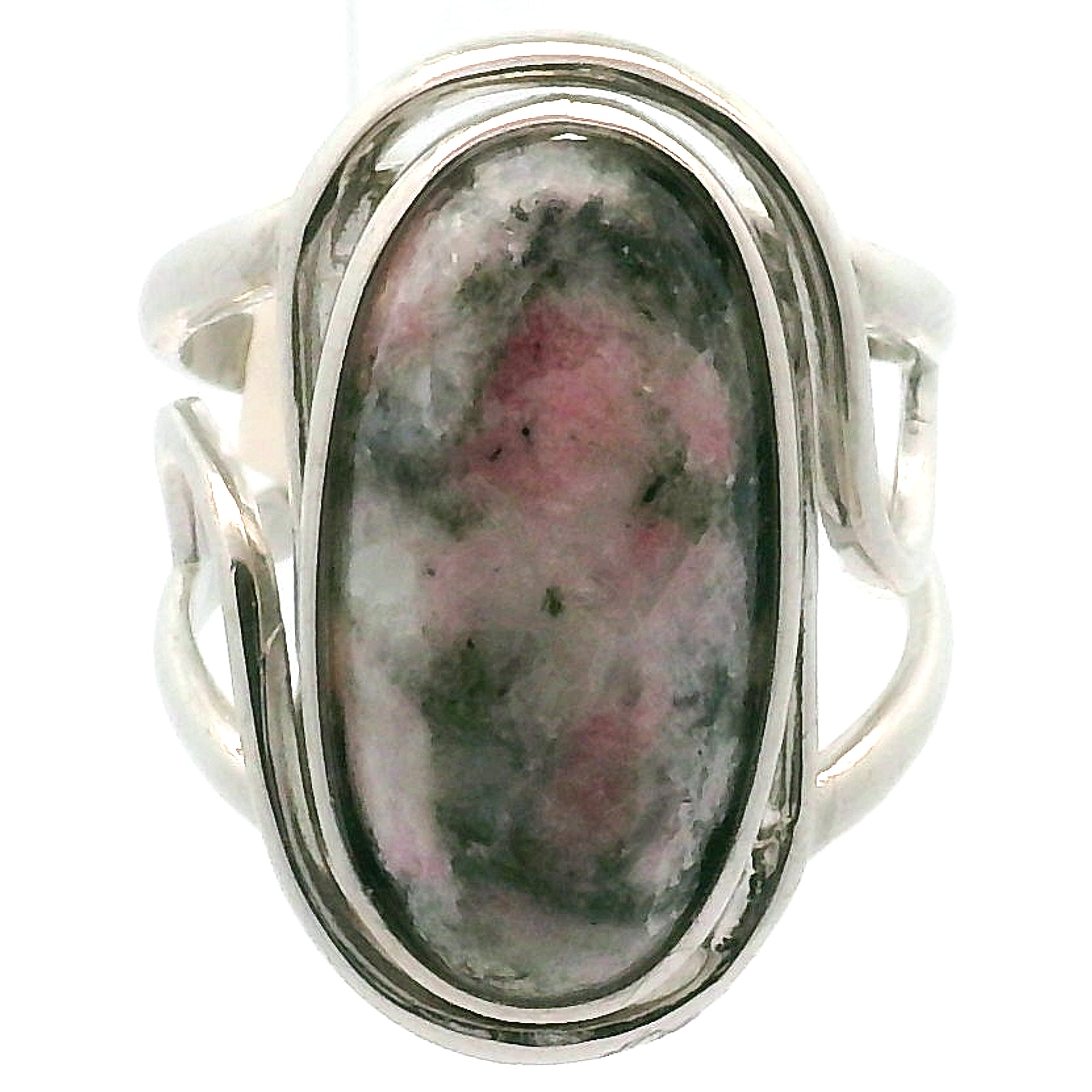 Tugtupite Cuff Ring 925 Silver for Joy, Love and Empowerment