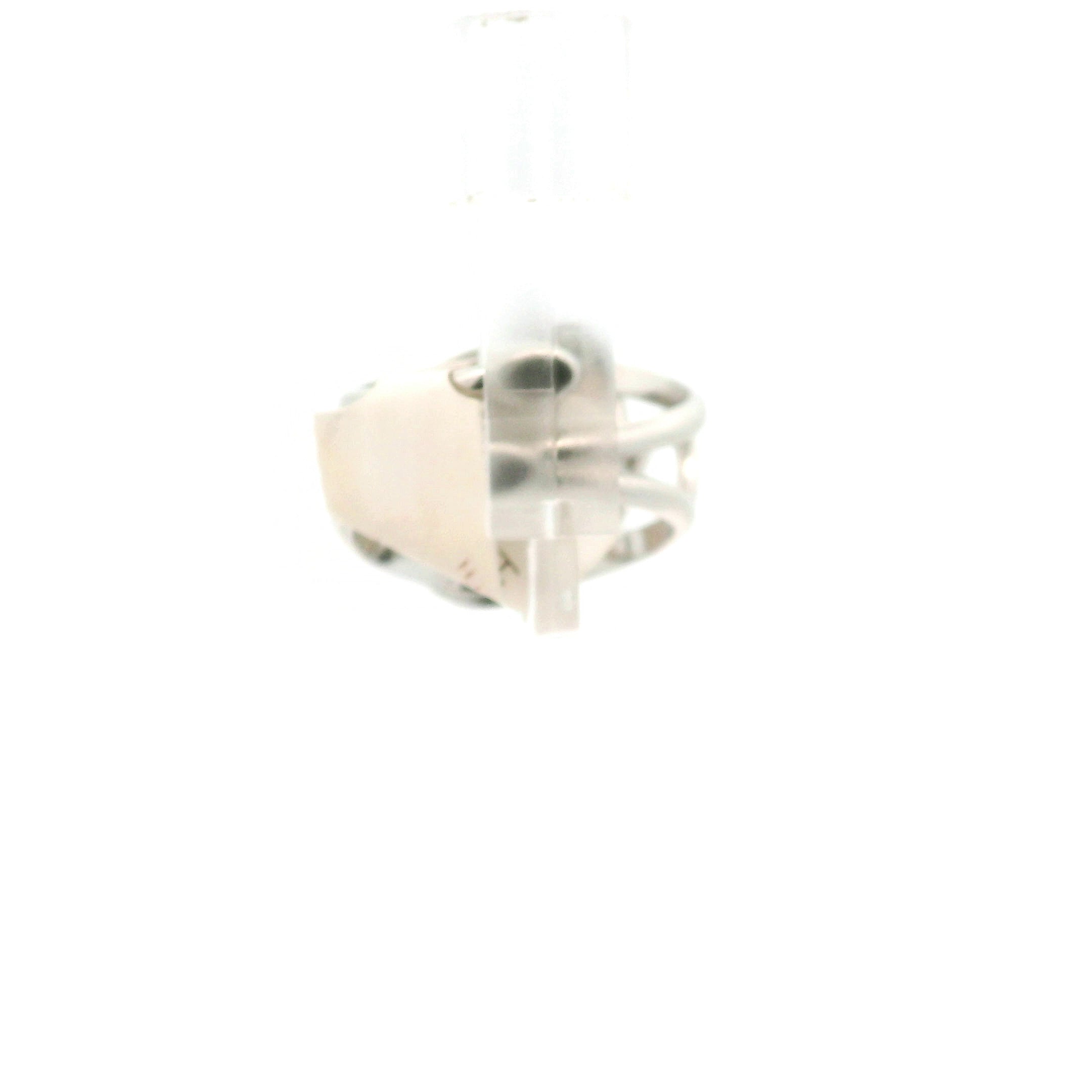 Angel Aura Druzy Quartz Heart Cuff Ring .925 Silver for Connection with Angels and Spirit Guides