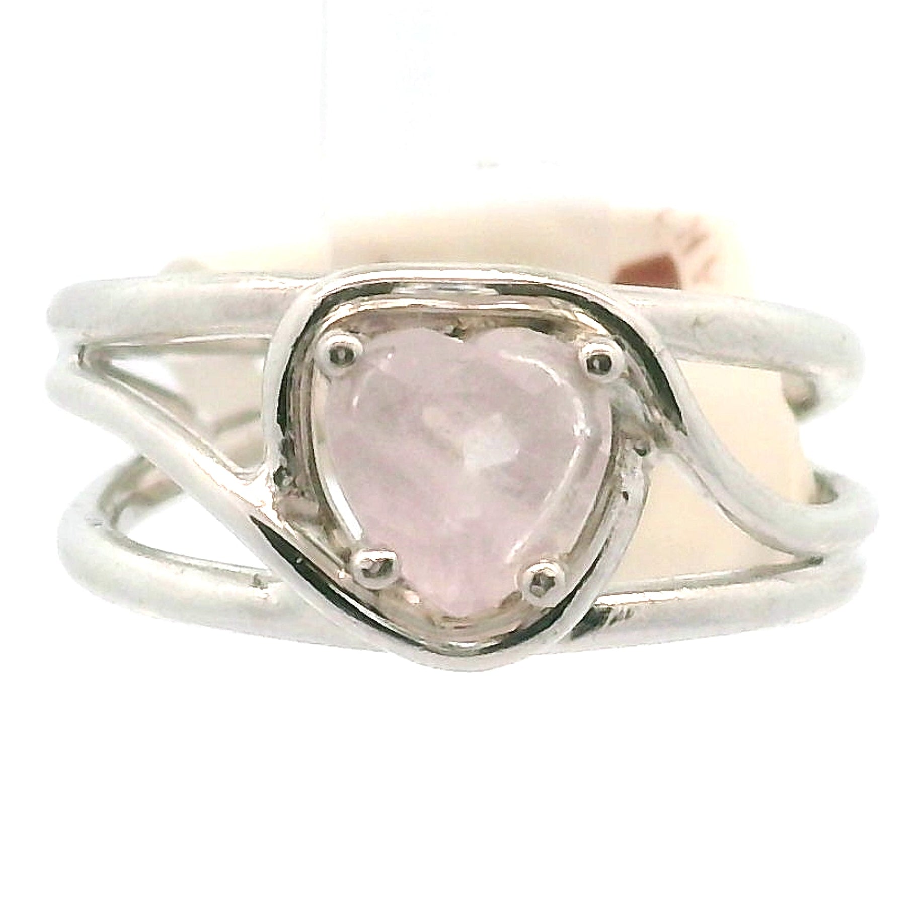 Morganite Midi Cuff Ring .925 Silver for Abundance of Joy and Love