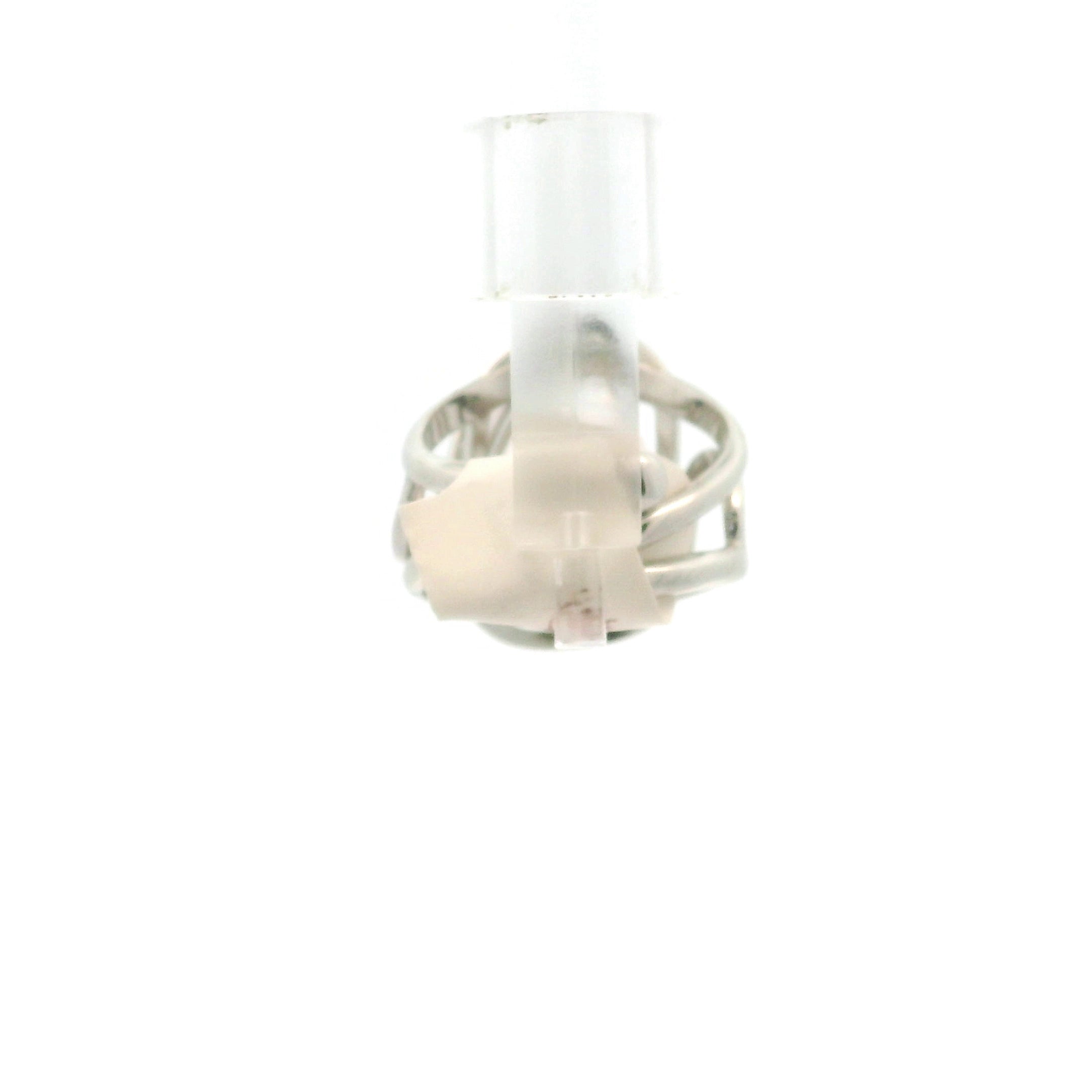 Rutilated Morganite Cuff Ring .925 Silver for Abundance of Joy and Love