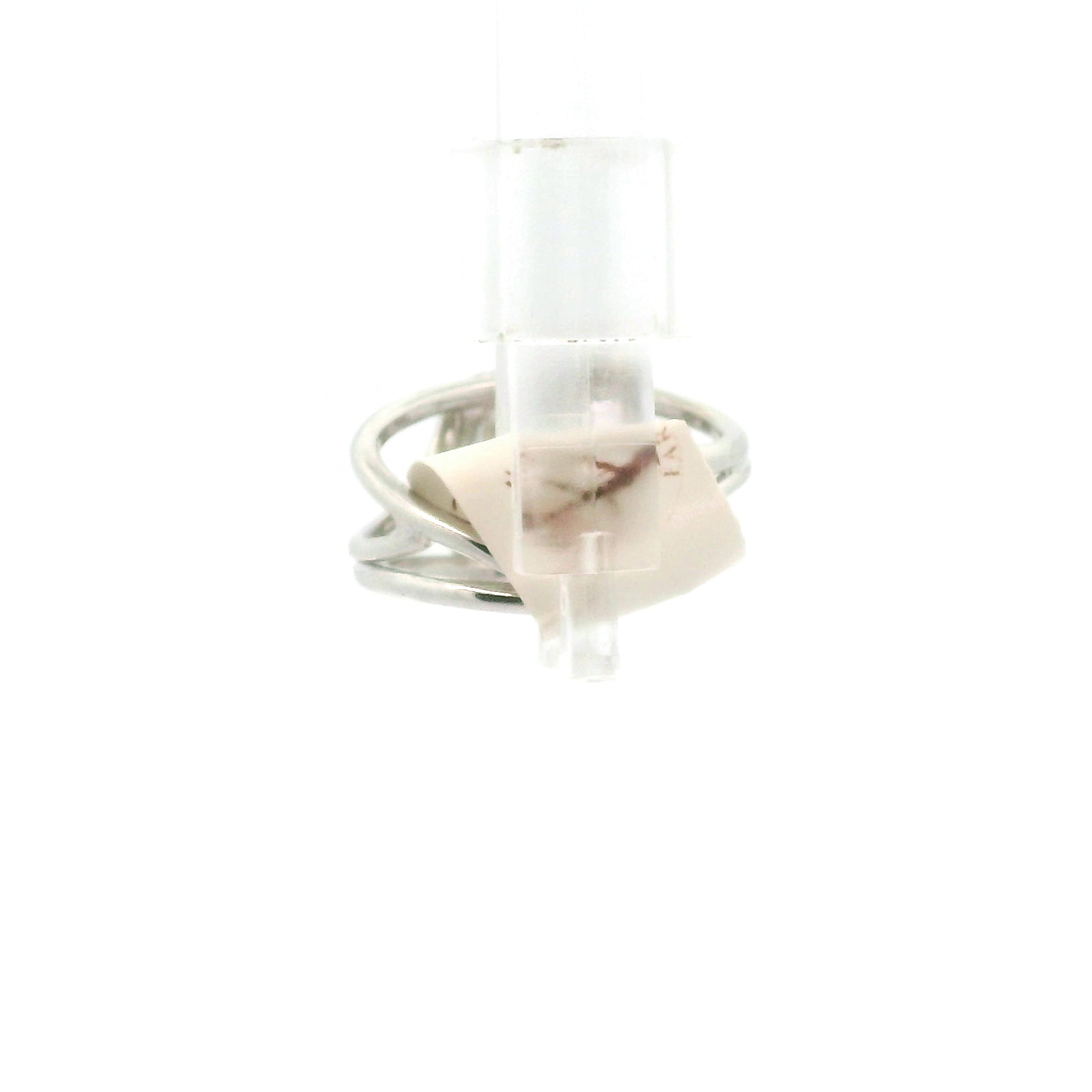 Kunzite with Silver Rutile Cuff Ring .925 Silver (High Quality) for Emotional Healing, Joy and Love