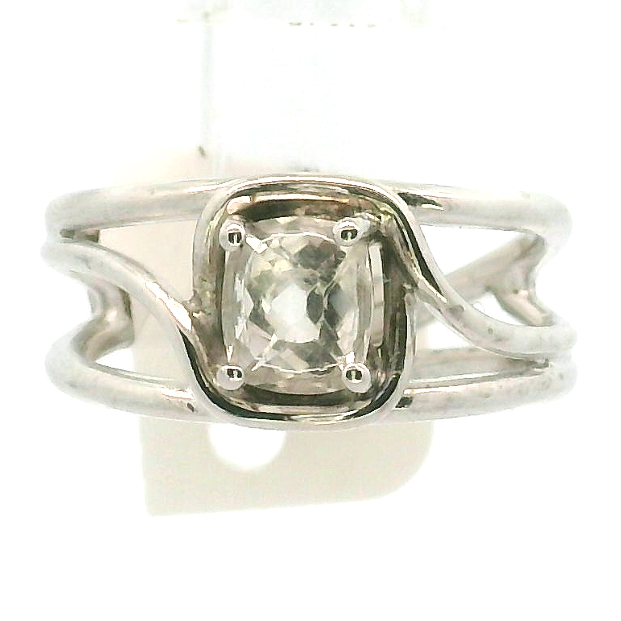 Kunzite Midi Cuff Ring .925 Silver for Emotional Healing, Joy and Love
