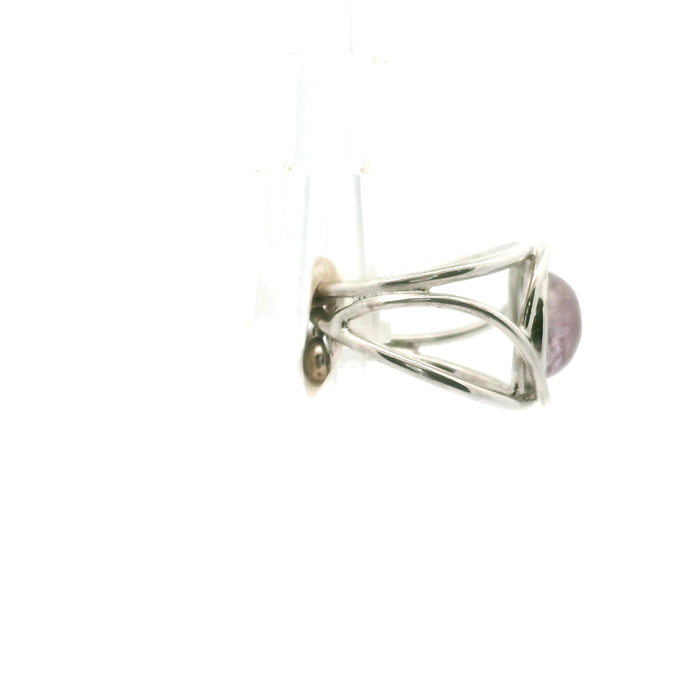 Purple Diaspore Cuff Ring .925 Silver for Transitions & New Beginnings