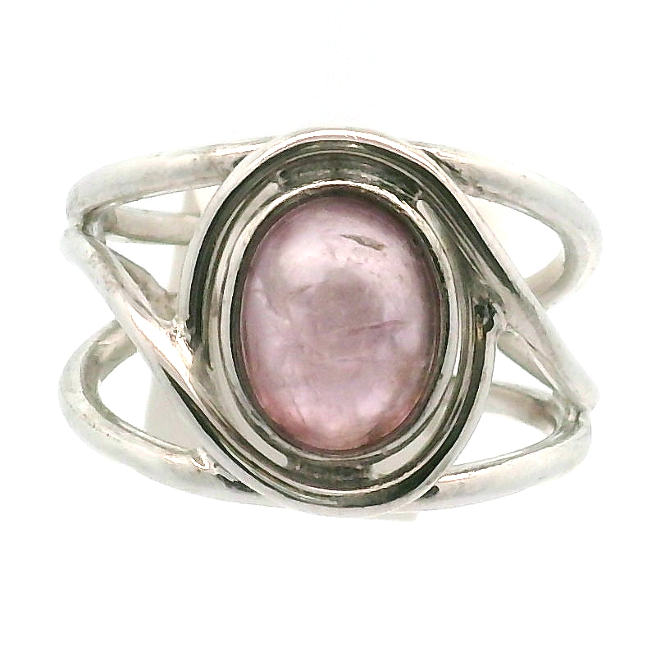 Purple Diaspore Cuff Ring .925 Silver for Transitions & New Beginnings