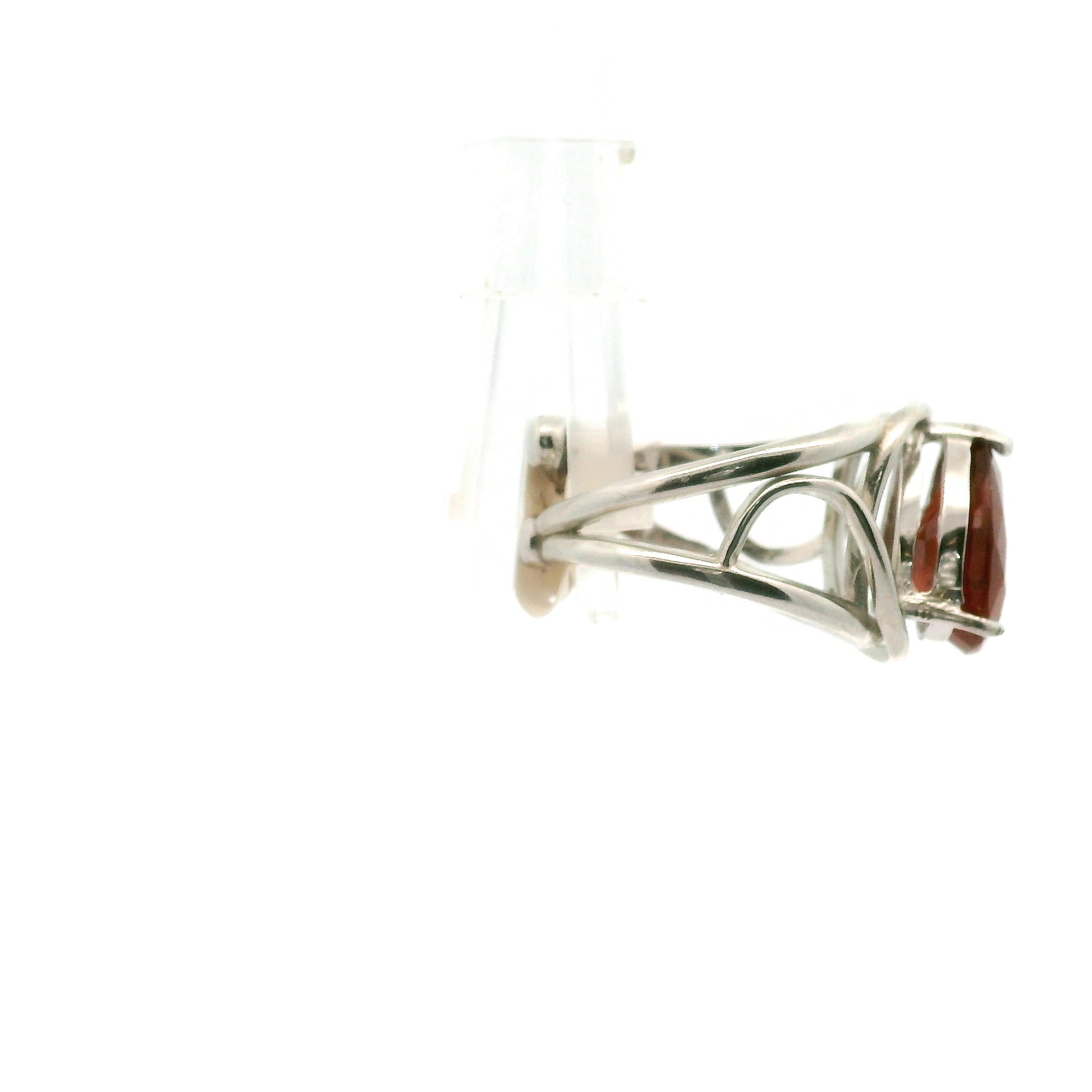 Orange Kyanite Cuff Ring .925 Silver for Enhancing and Accelerating Manifestations