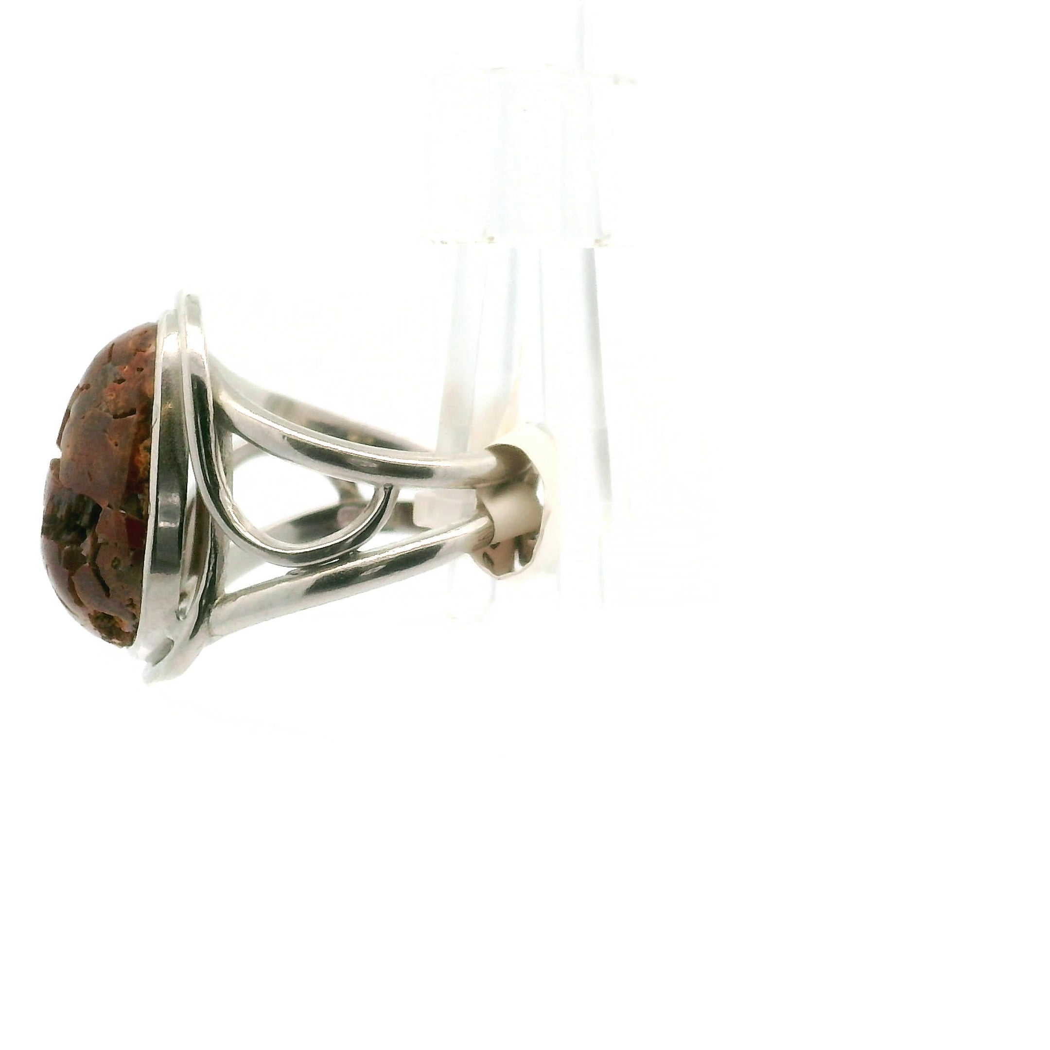 Vanadinite Cuff Ring 925 Silver for Joy, Love and Empowerment