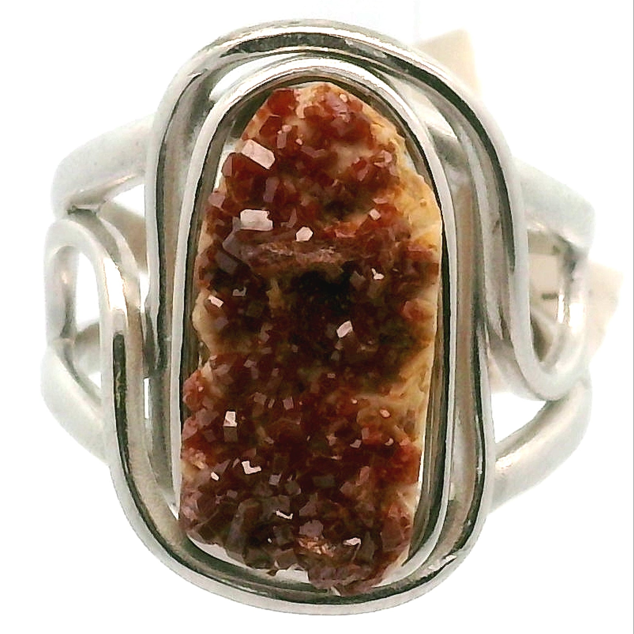 Vanadinite Cuff Ring 925 Silver for Joy, Love and Empowerment