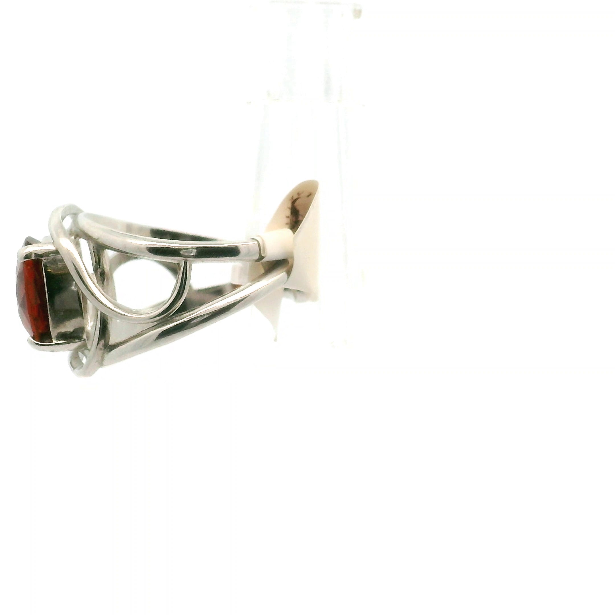 Spessartine Garnet Adjustable Finger Cuff Ring .925 Silver (High Quality) for Passion and Manifestation