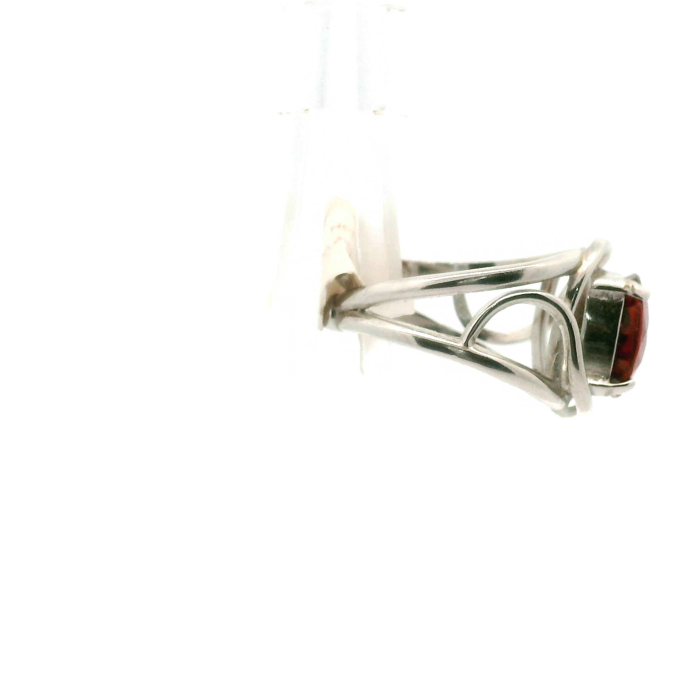 Spessartine Garnet Adjustable Finger Cuff Ring .925 Silver (High Quality) for Passion and Manifestation