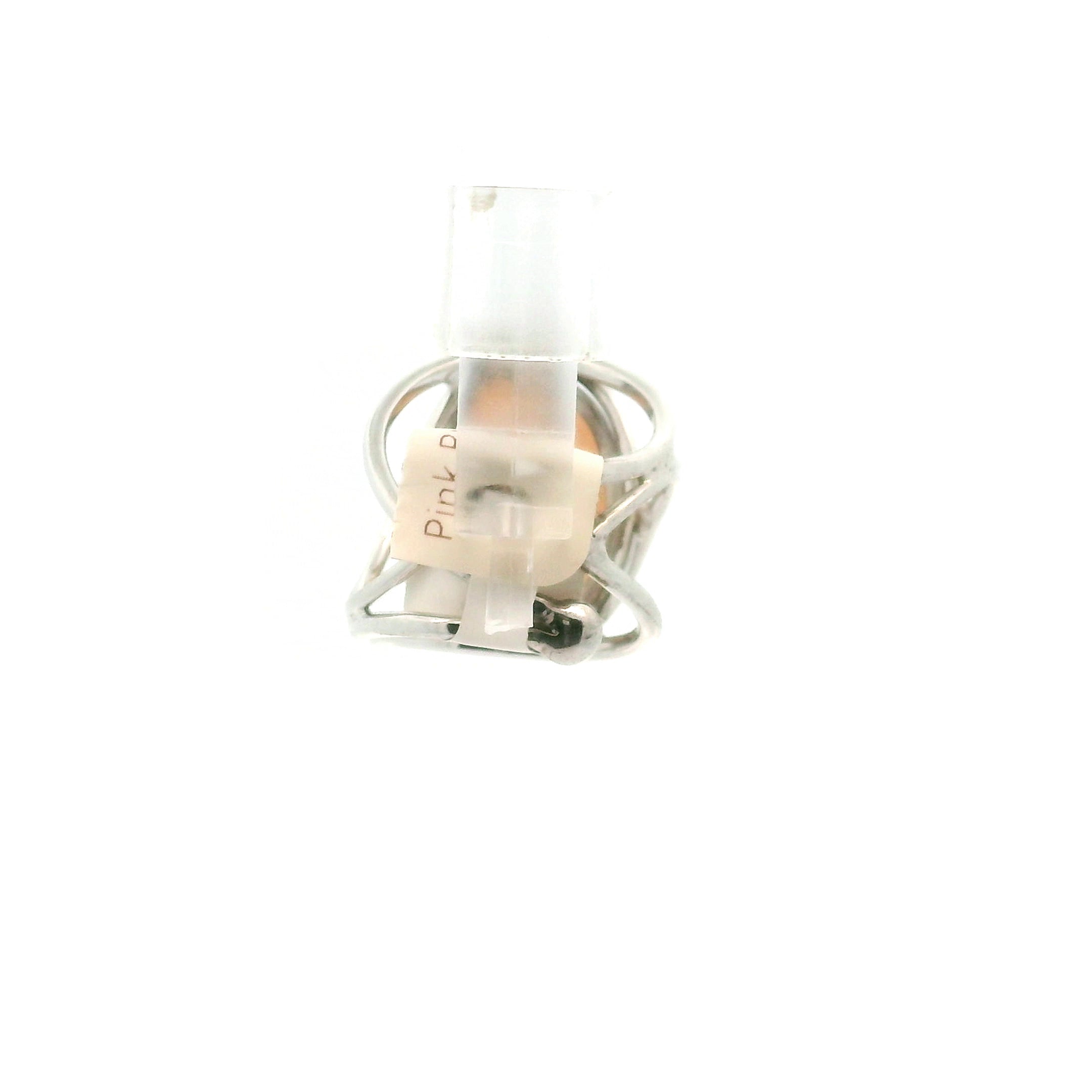 Pink Rutile in Quartz Finger Cuff Adjustable Ring .925 Sterling Silver for Angelic Connection and Heart Healing