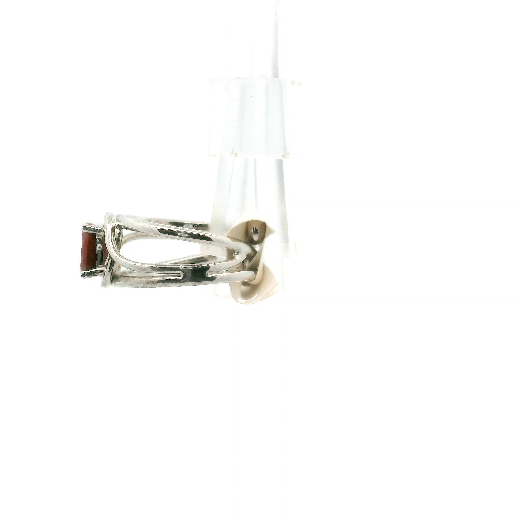 Red Jasper Midi Cuff Ring .925 Silver for Creativity, Strength and Vitality