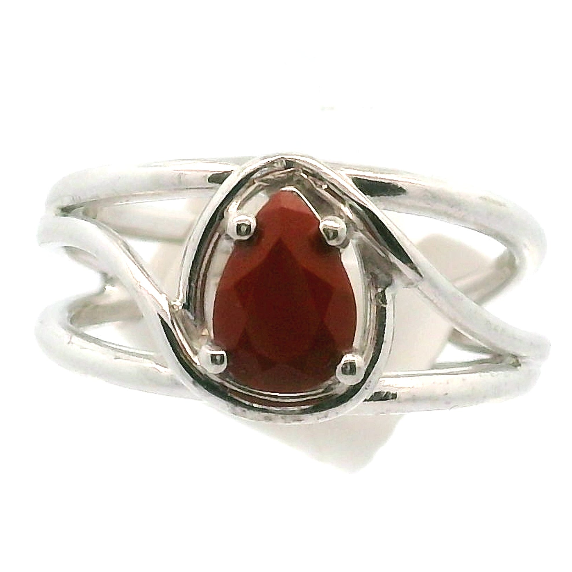 Red Jasper Midi Cuff Ring .925 Silver for Creativity, Strength and Vitality