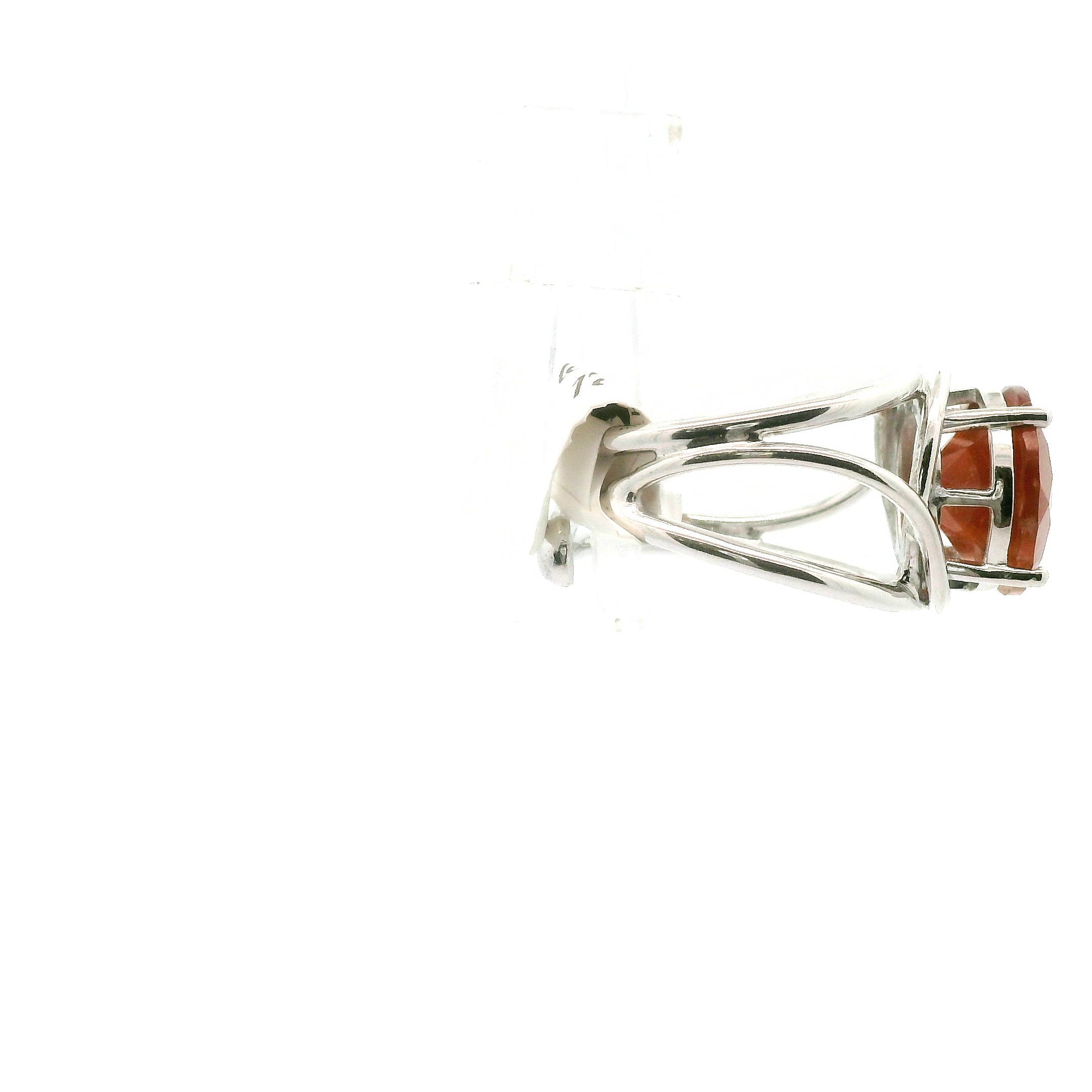 Hessonite Garnet Cuff Ring in .925 Silver for Manifesting Love and Success in your Career, Protection and Wealth