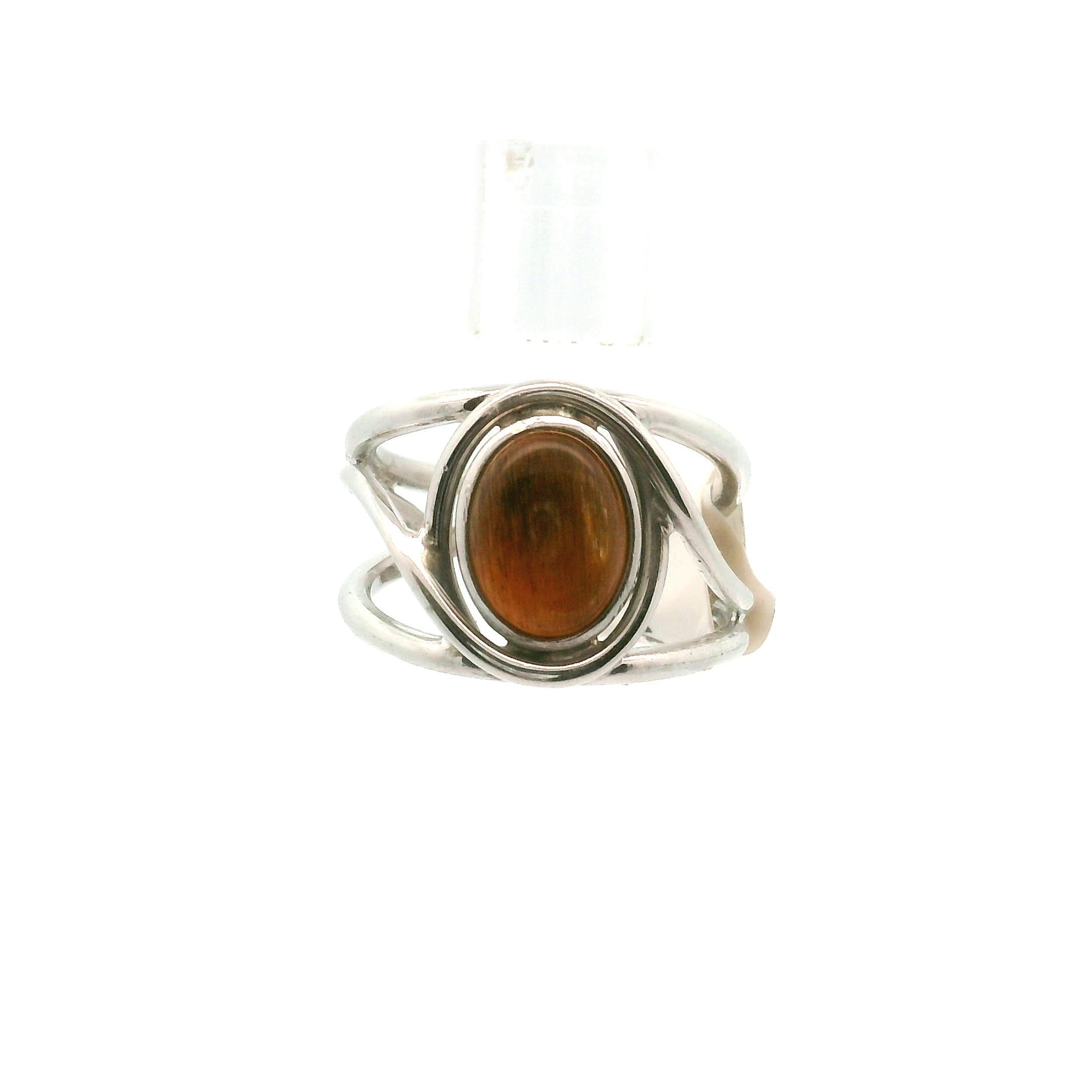 Sunstone Black Moonstone Midi Cuff Ring .925 Silver for Confidence and Strength