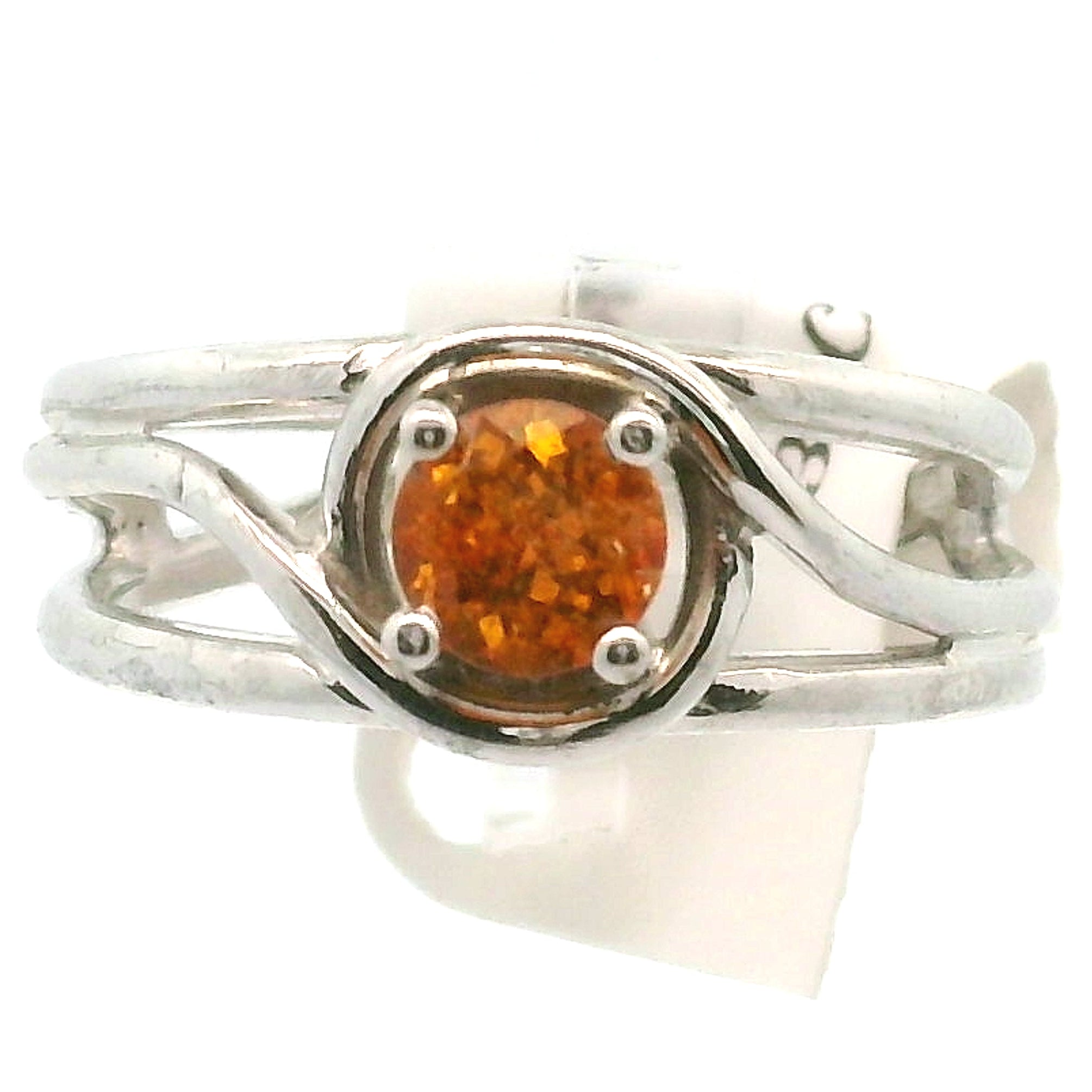 Spessartine Garnet Midi Cuff Ring .925 Silver (High Quality) for Passion and Manifestation