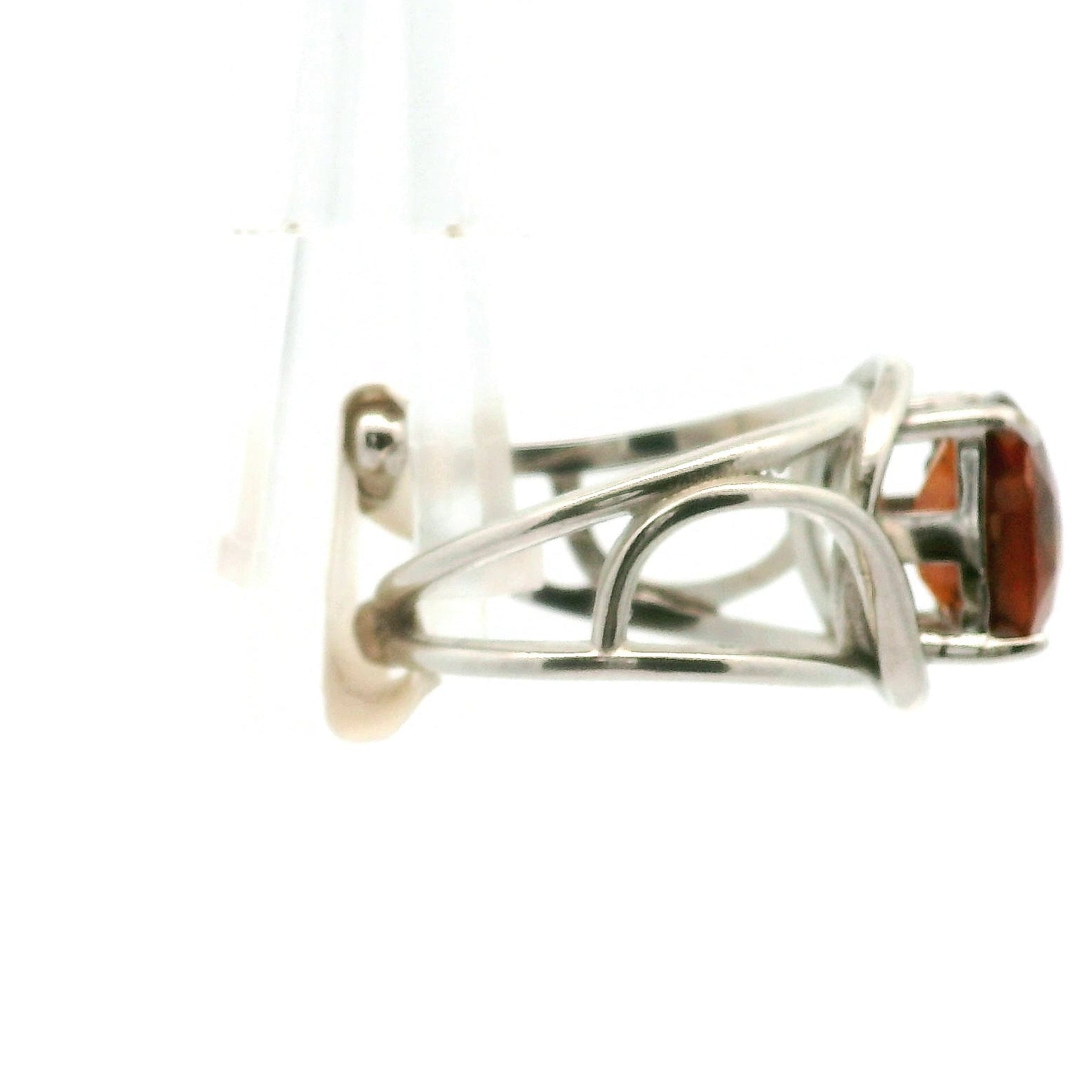 Spessartine Garnet Adjustable Finger Cuff Ring .925 Silver (High Quality) for Passion and Manifestation