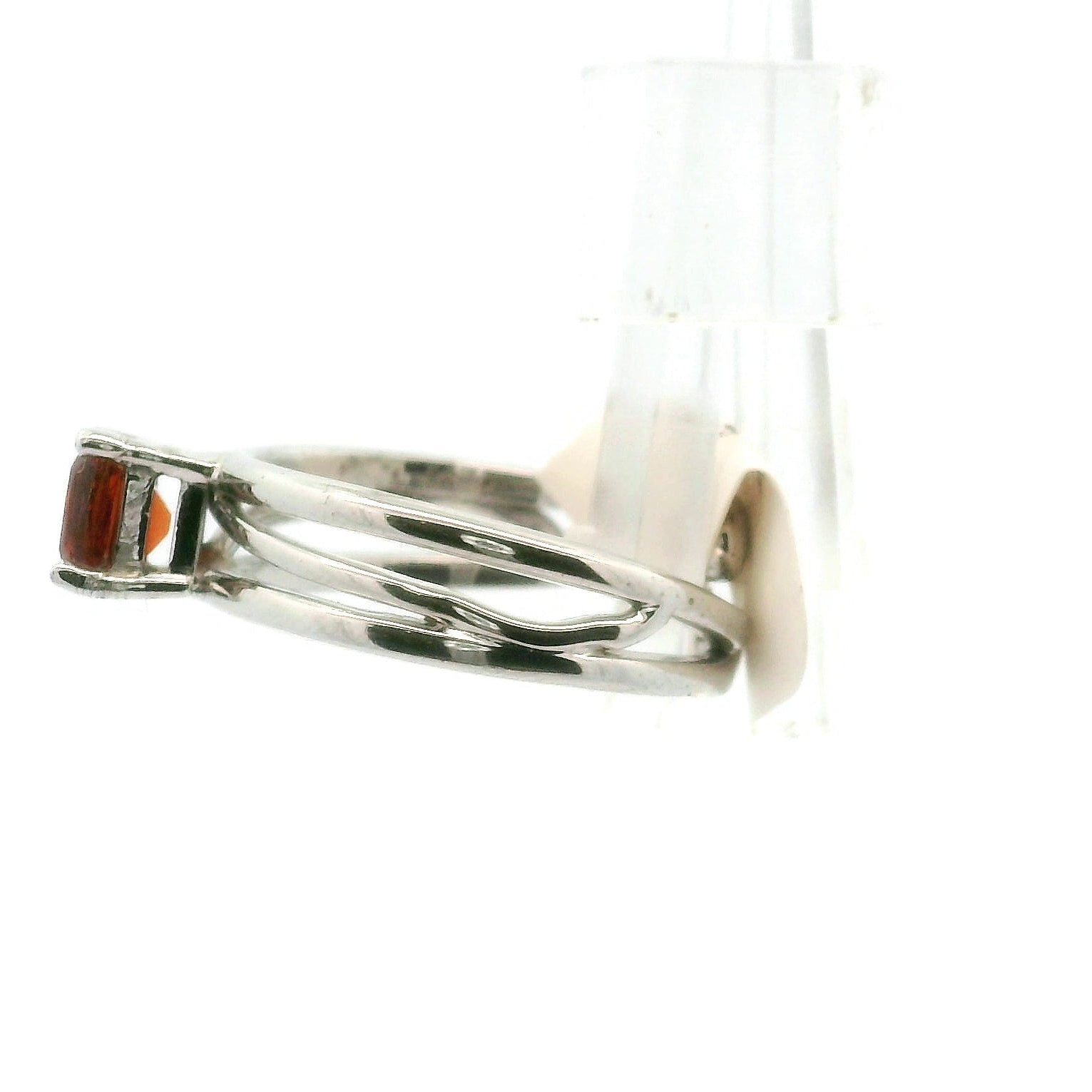 Spessartine Garnet Cuff Ring .925 Silver for Passion and Manifestation