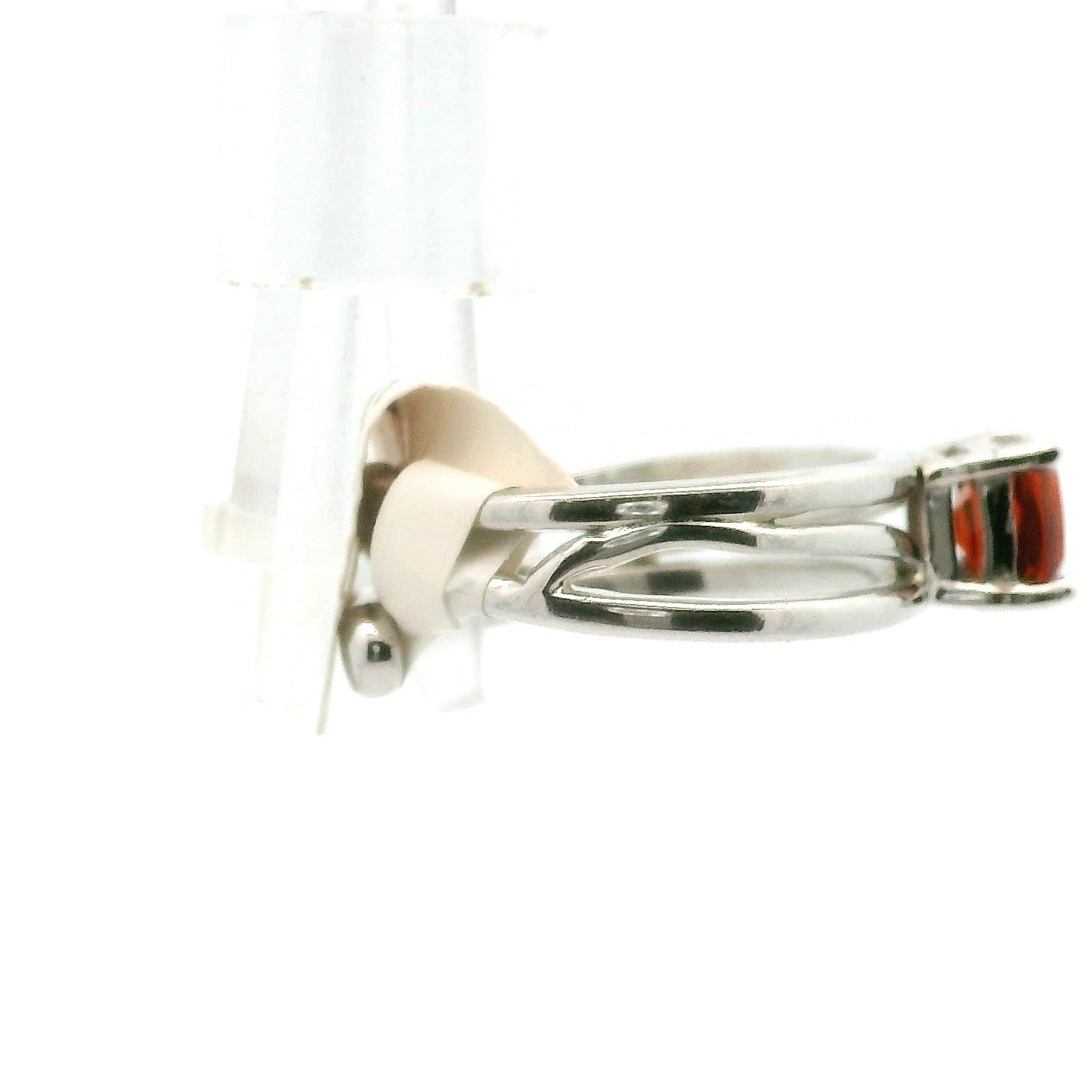 Spessartine Garnet Cuff Ring .925 Silver for Passion and Manifestation