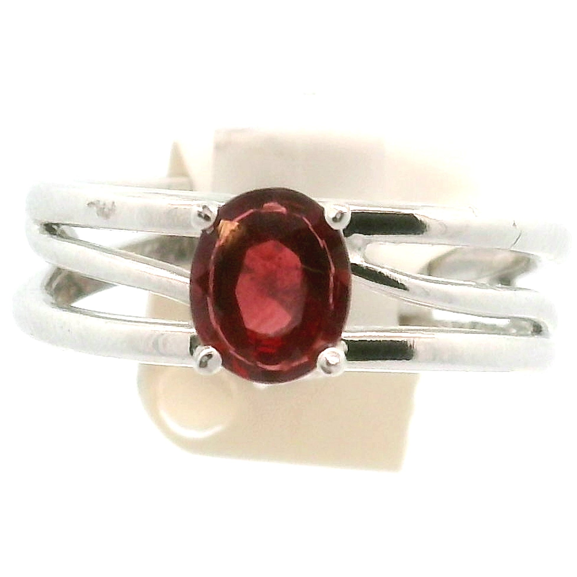 Spessartine Garnet Cuff Ring .925 Silver for Passion and Manifestation