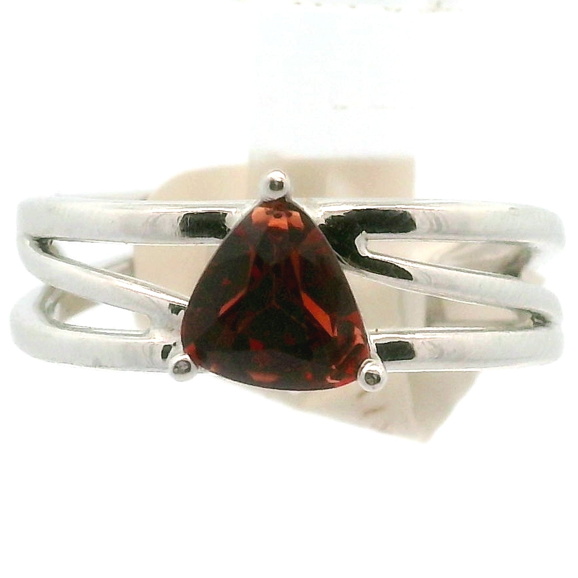 Spessartine Garnet Cuff Ring .925 Silver for Passion and Manifestation