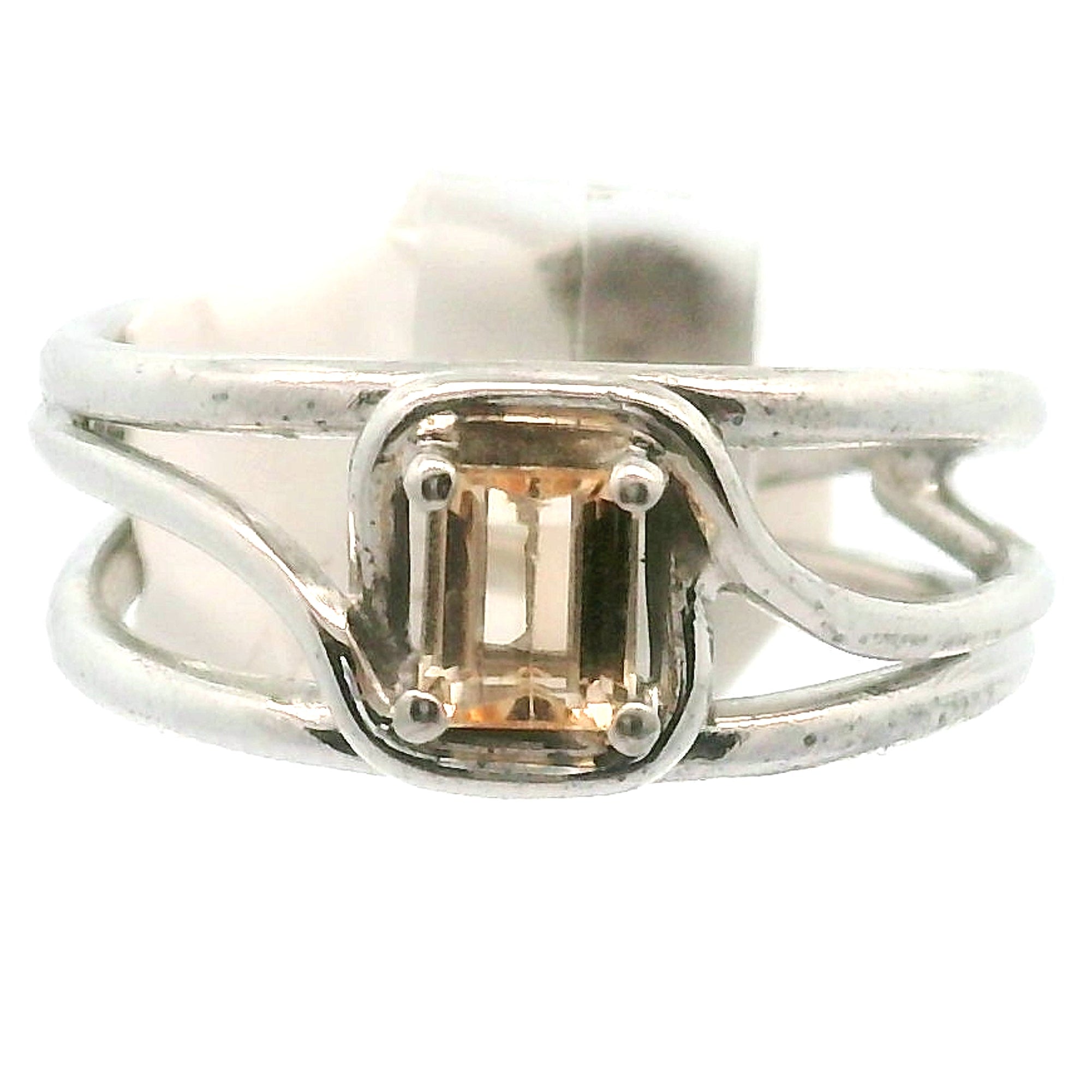 Imperial Topaz Midi Cuff Ring .925 Sterling Silver for Spiritual Transformation