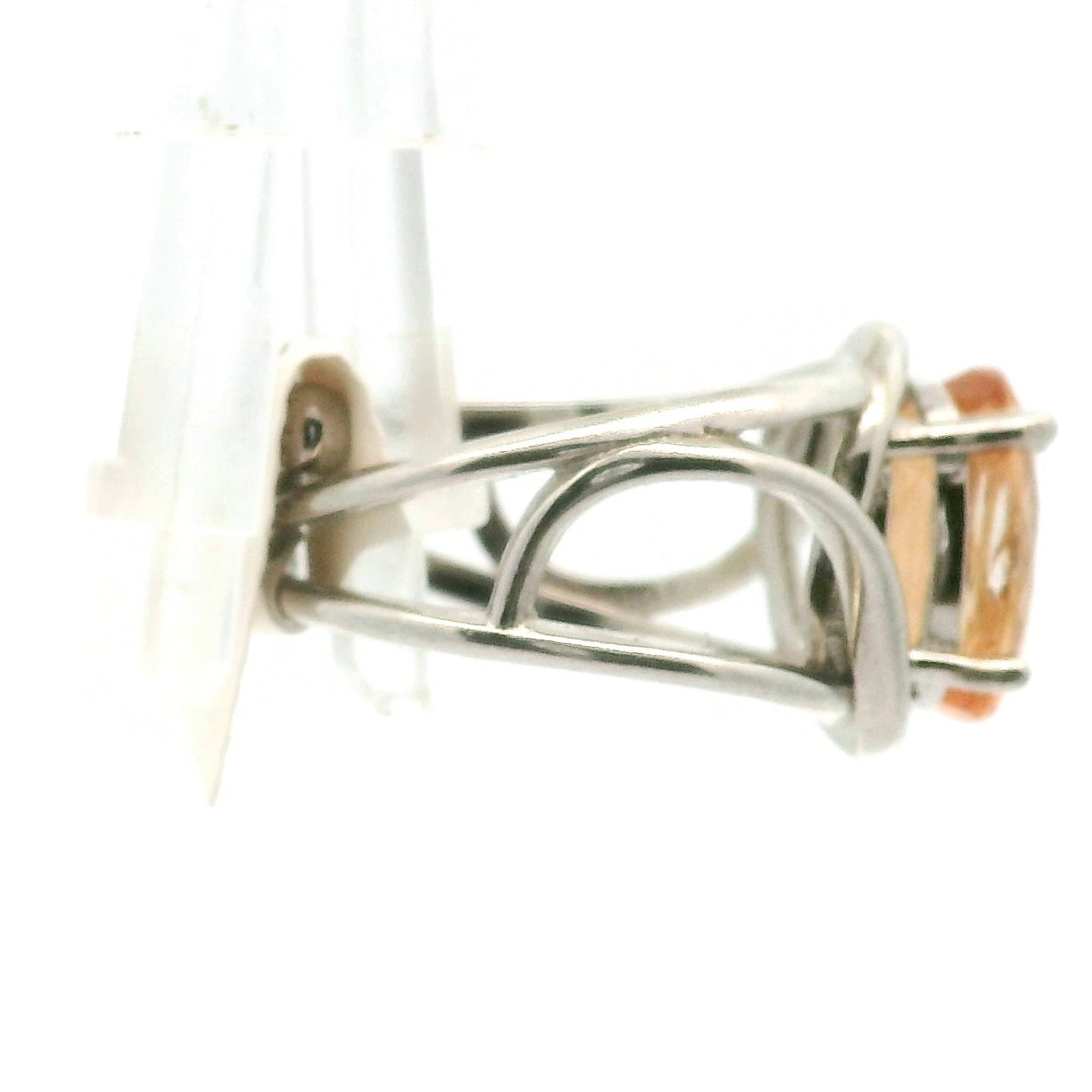 Imperial Topaz Cuff Ring .925 Sterling Silver for Spiritual Transformation