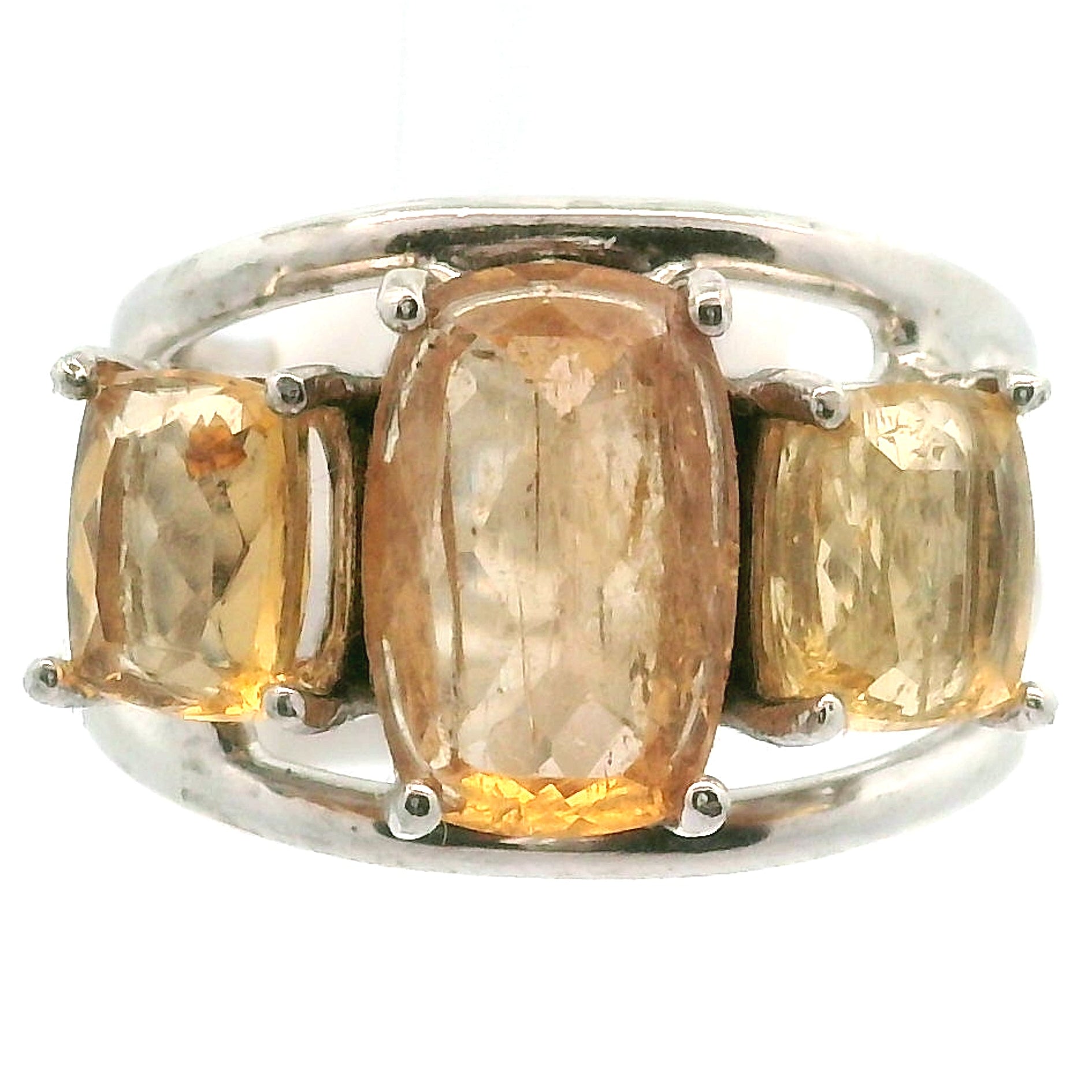 Triple Stone Crown Ring .925 Silver for Embracing your Power