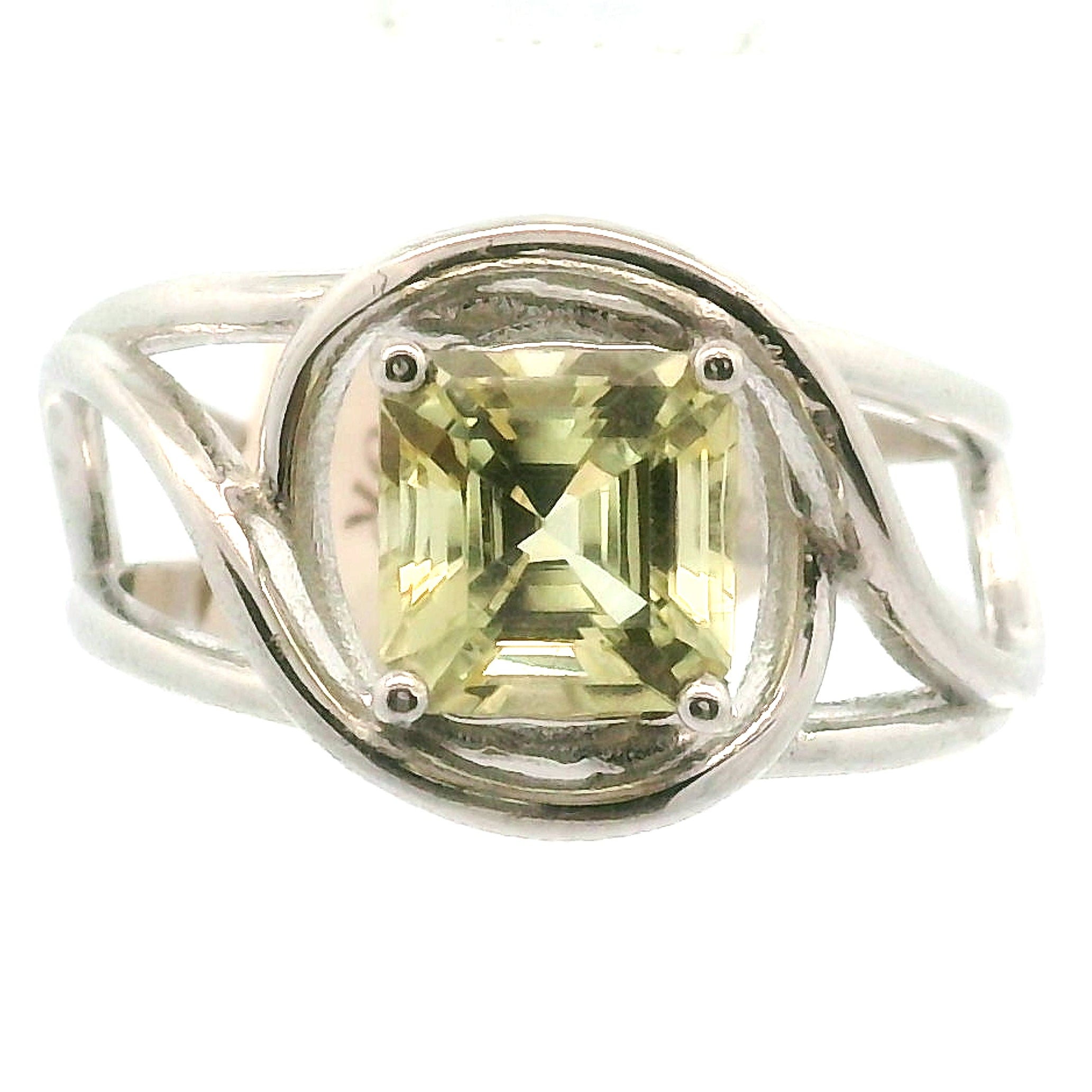 Golden Apatite Cuff Ring .925 Silver for Creation, Confidence and Manifestation