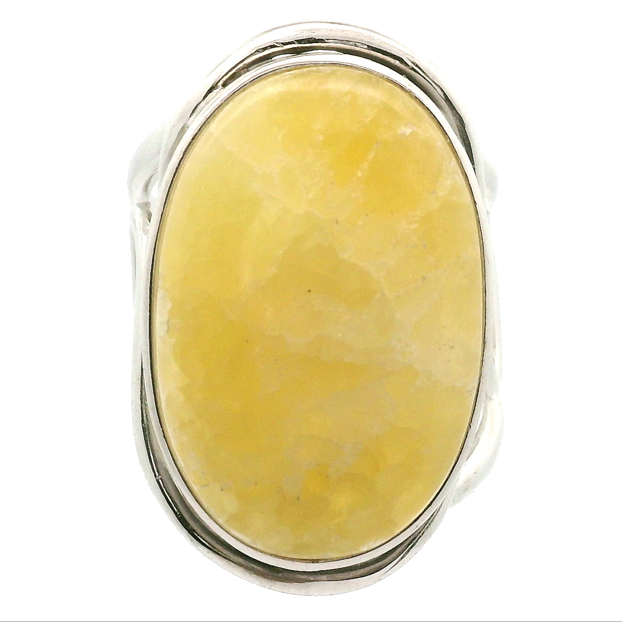 Septarian Cuff Ring 925 Silver for Energy, Confidence and Transformation