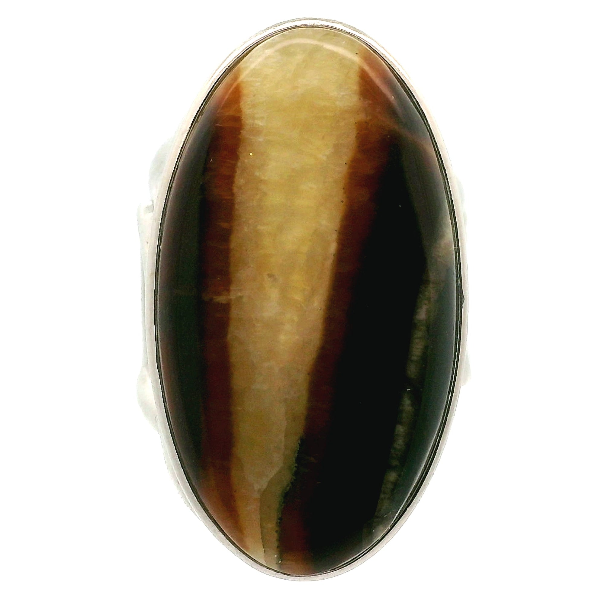 Septarian Cuff Ring 925 Silver for Energy, Confidence and Transformation