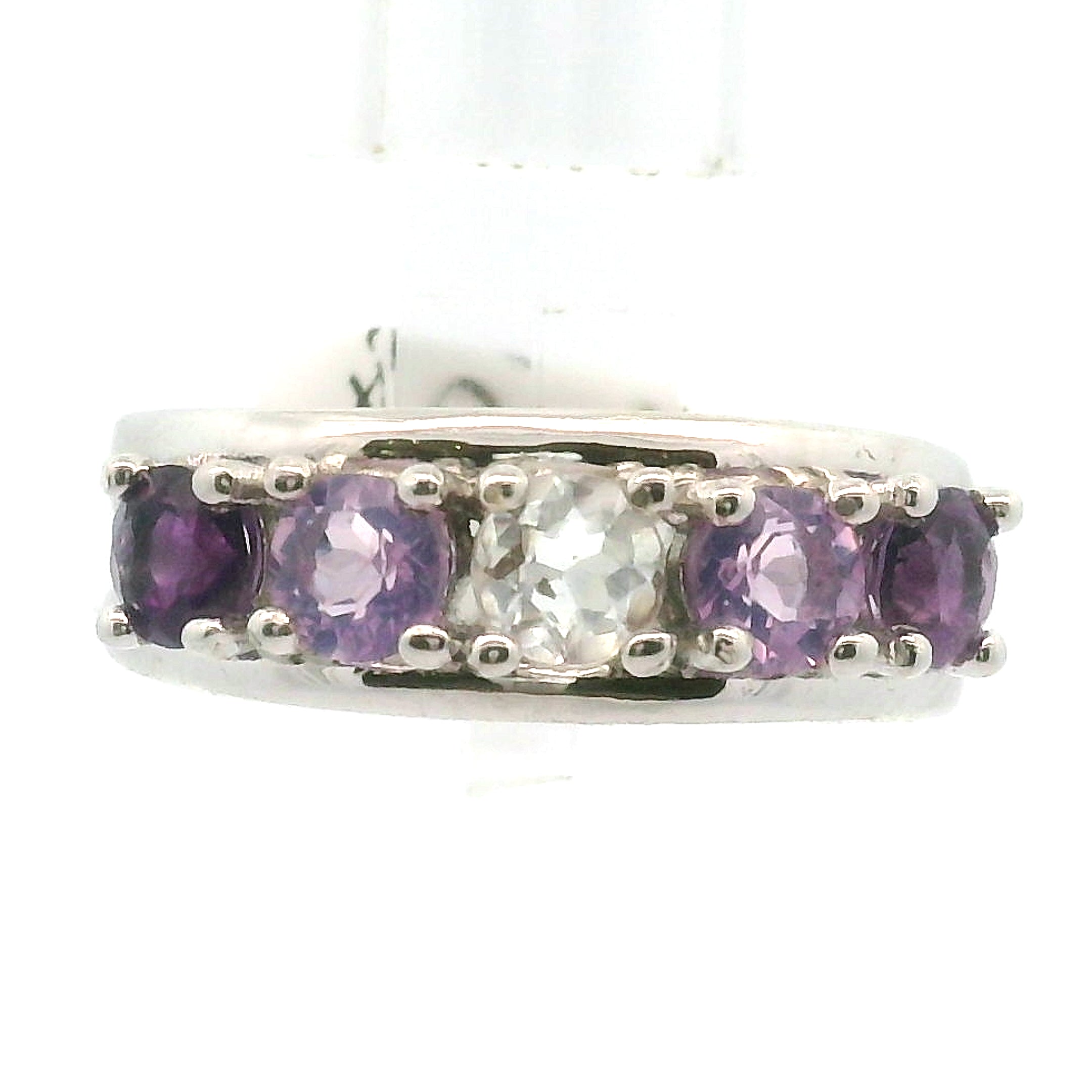 Multi-stone Stacker Cuff Ring .925 Silver for Healing, Intention Setting and Manifesting your Desires