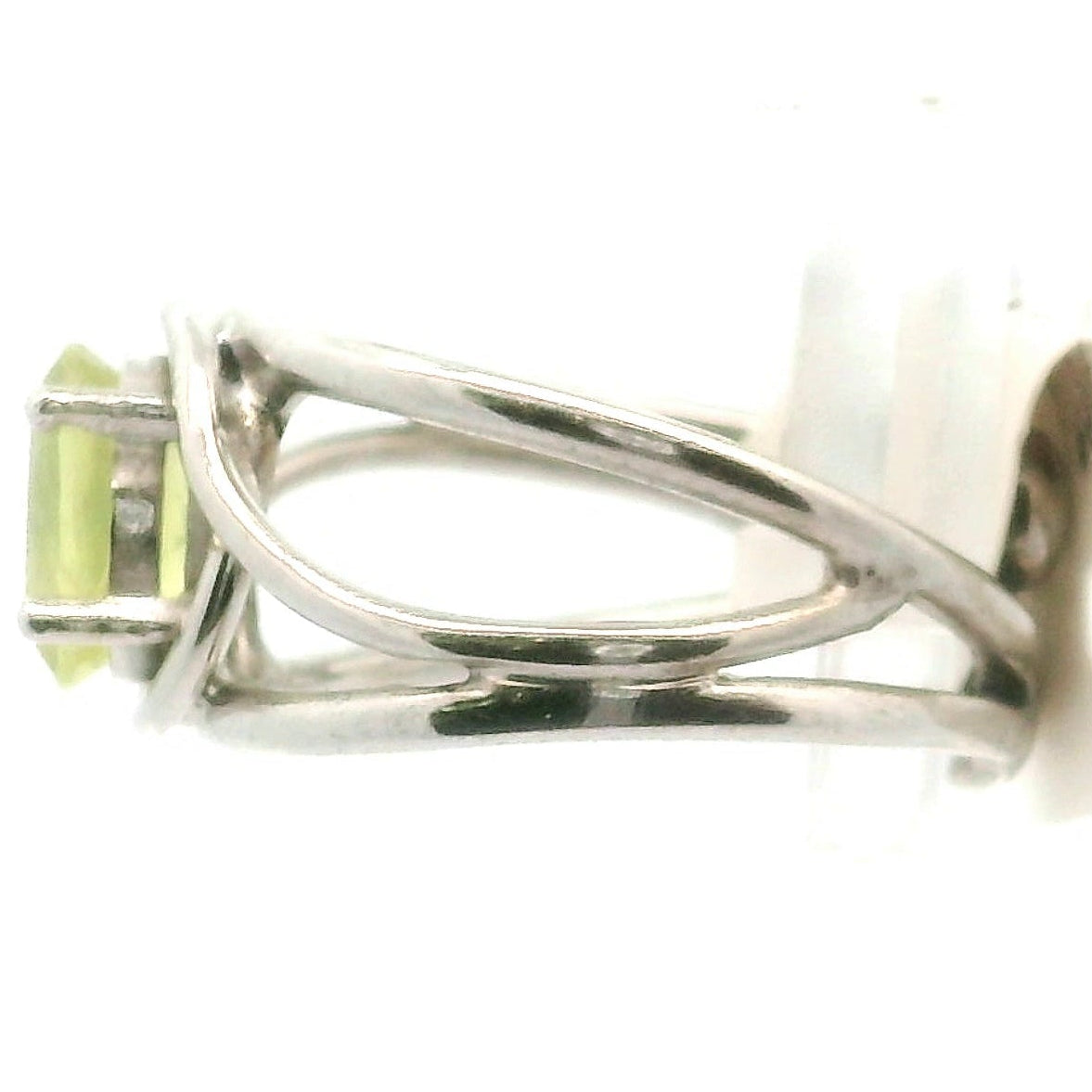 Prehnite Midi Cuff Ring .925 Silver for Heart Healing and Rejuvenation