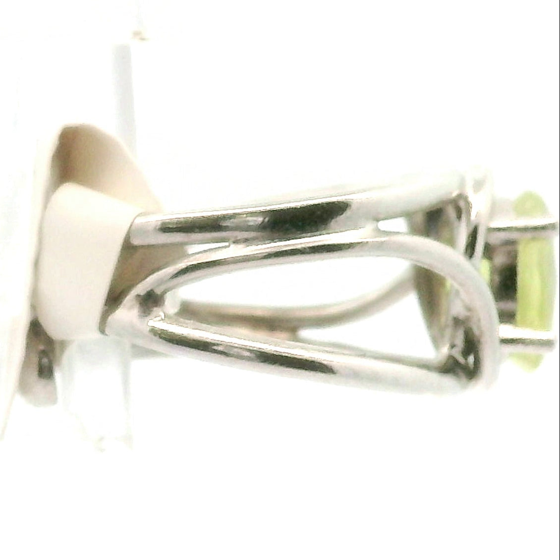 Prehnite Midi Cuff Ring .925 Silver for Heart Healing and Rejuvenation