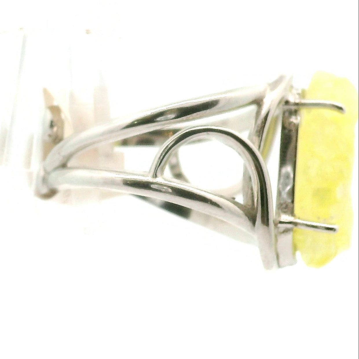 Brucite Adjustable Finger Cuff Ring .925 Silver for Promoting Personal Power & Connection with Higher Self