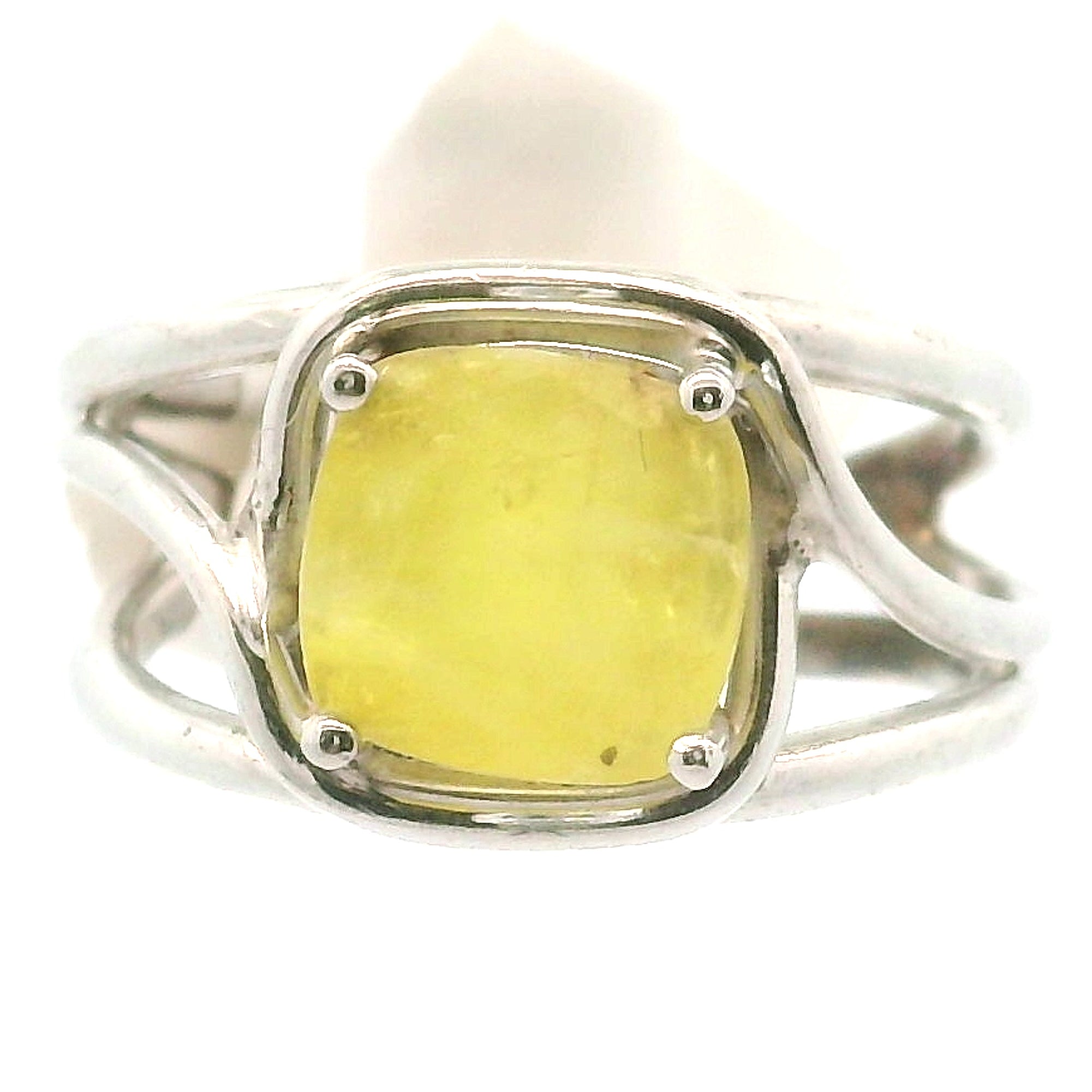 Brucite Cuff Ring .925 Silver for Promoting Personal Power & Connection with Higher Self