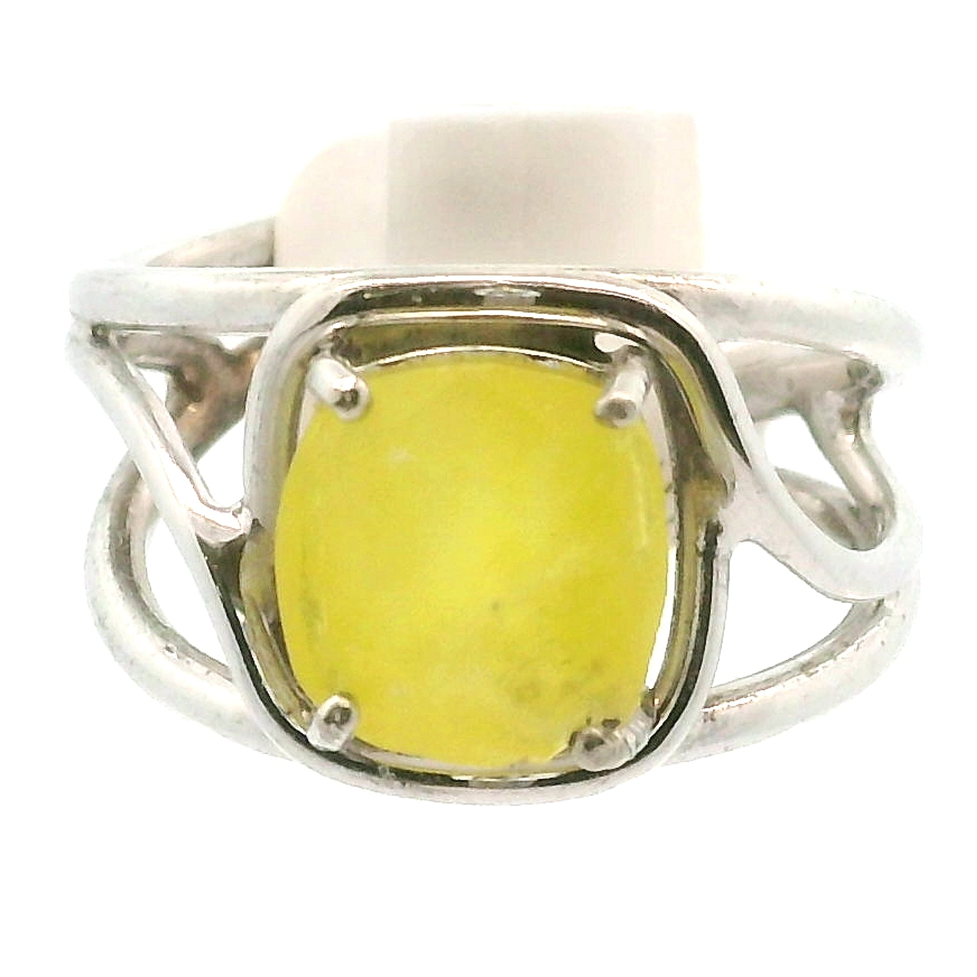 Brucite Cuff Ring .925 Silver for Promoting Personal Power & Connection with Higher Self
