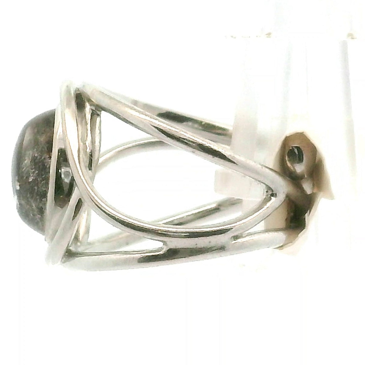 Garden Quartz Midi Cuff Ring .925 Sterling Silver for Insight, Meditation & Shamanic Journey