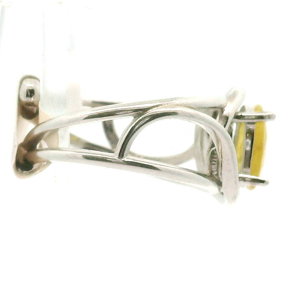 Yellow Sapphire Adjustable Finger Bracelet .925 Silver for Good Luck and Confidence